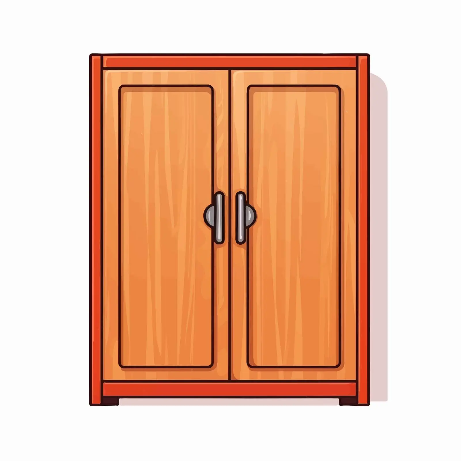 Cupboard Line Vector Illustration on White Background — free download from Dotvec