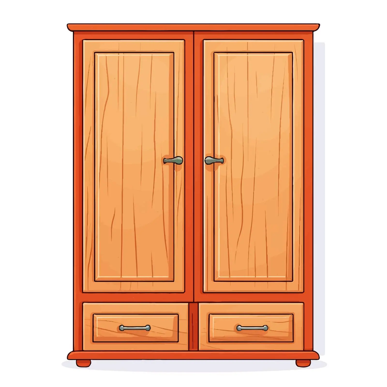 Cupboard Line Vector Illustration on White Background — free download from Dotvec