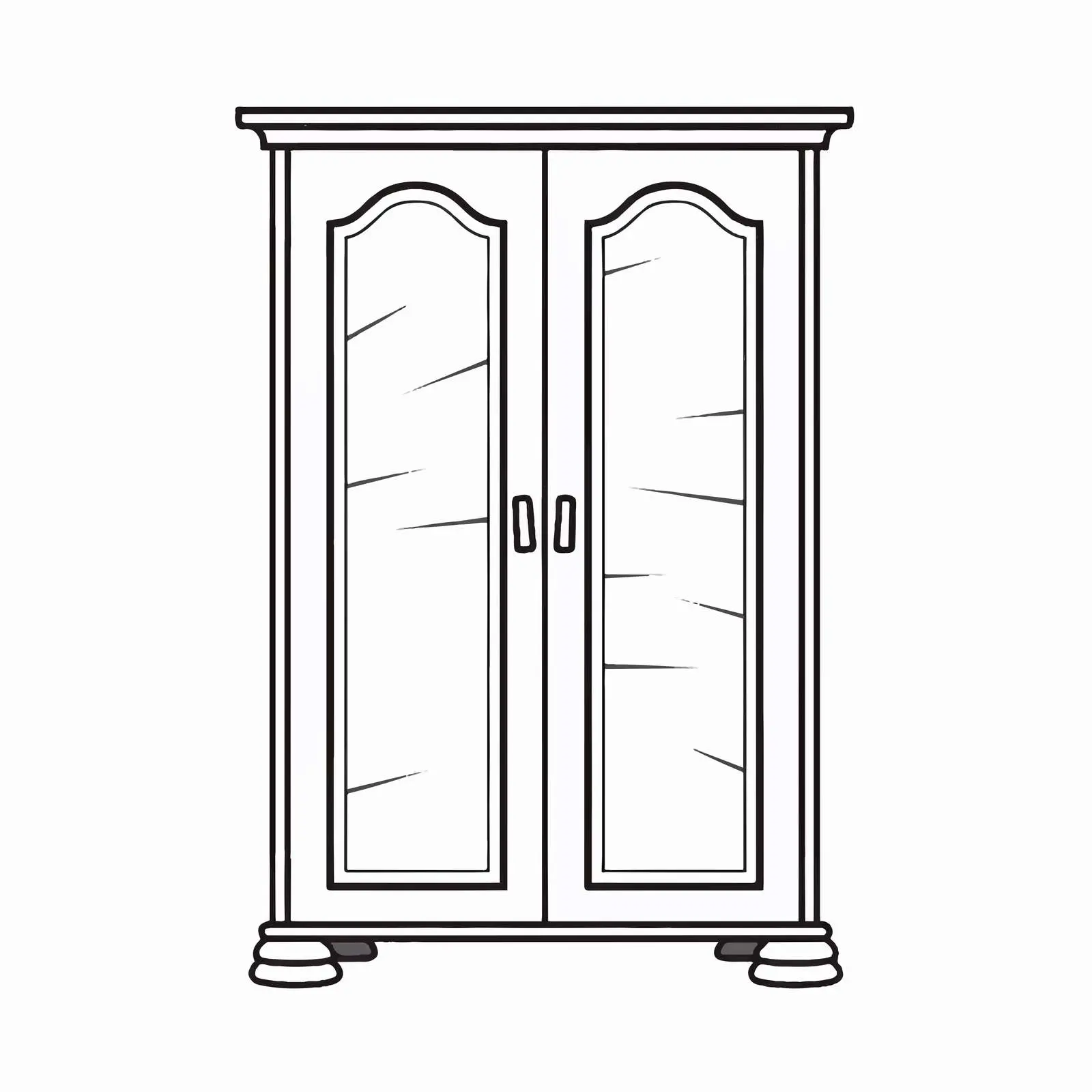 Outline of Cupboard Vector Illustration — free download from Dotvec