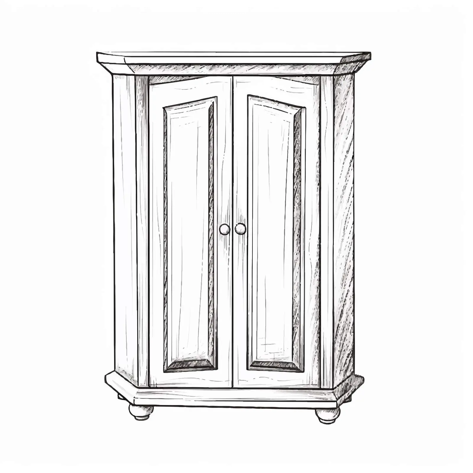Cartoon Cupboard Sketch Vector Illustration — free download from Dotvec