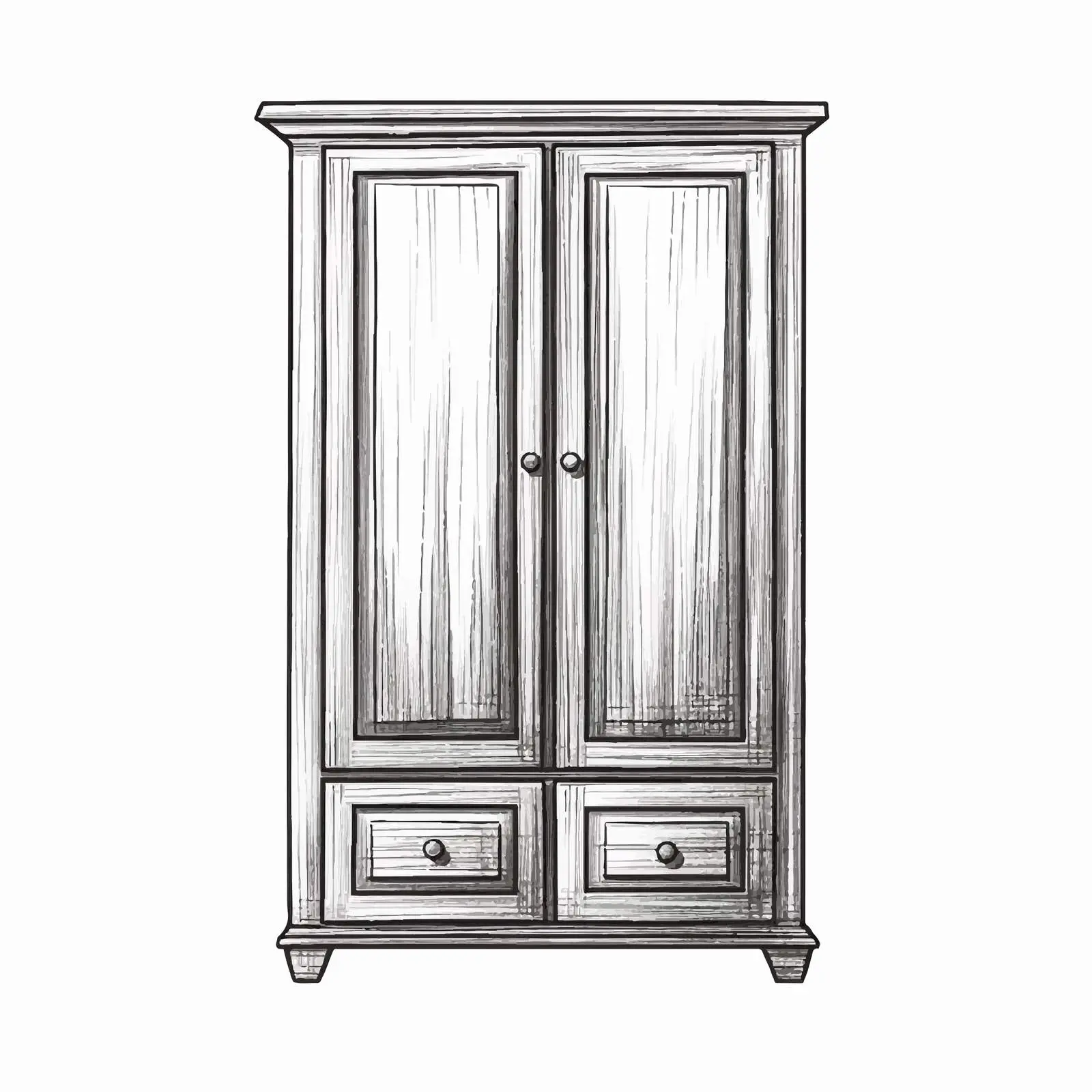 Cartoon Cupboard Hand Drawing Vector Illustration — free download from Dotvec