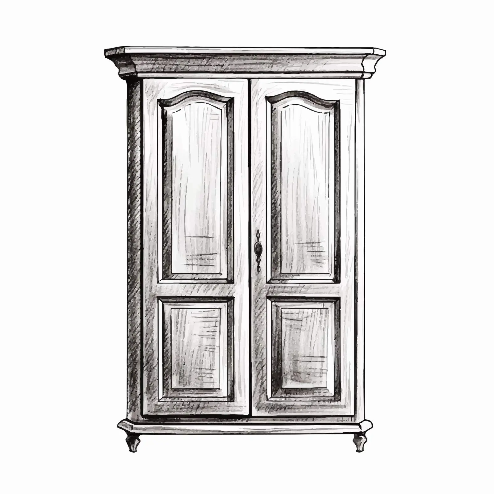 Cartoon Cupboard Hand Drawing Vector Illustration — free download from Dotvec