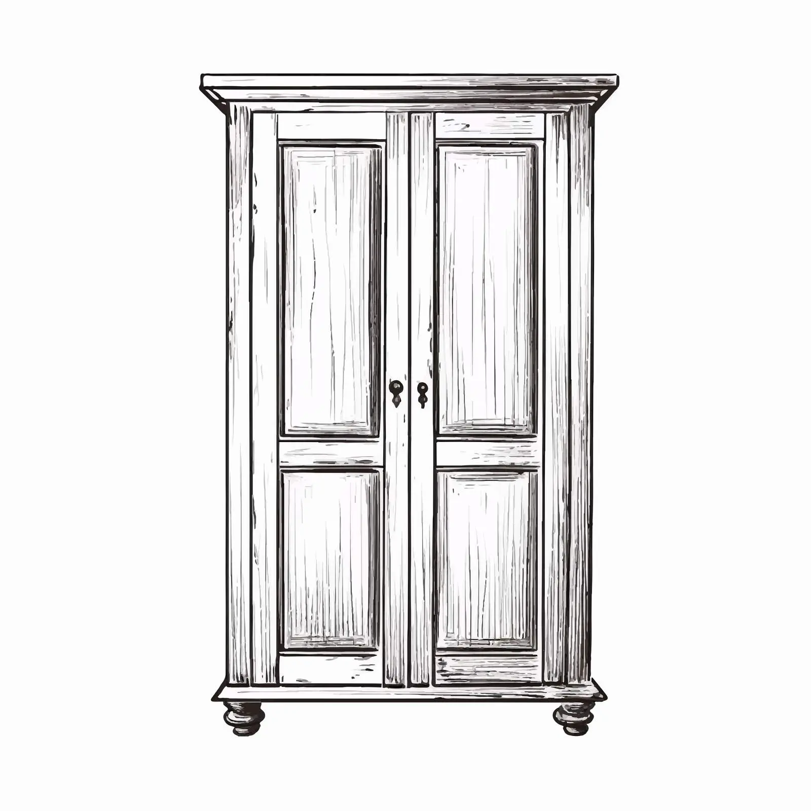 Cartoon Hand-Drawn Cupboard Vector Illustration — free download from Dotvec