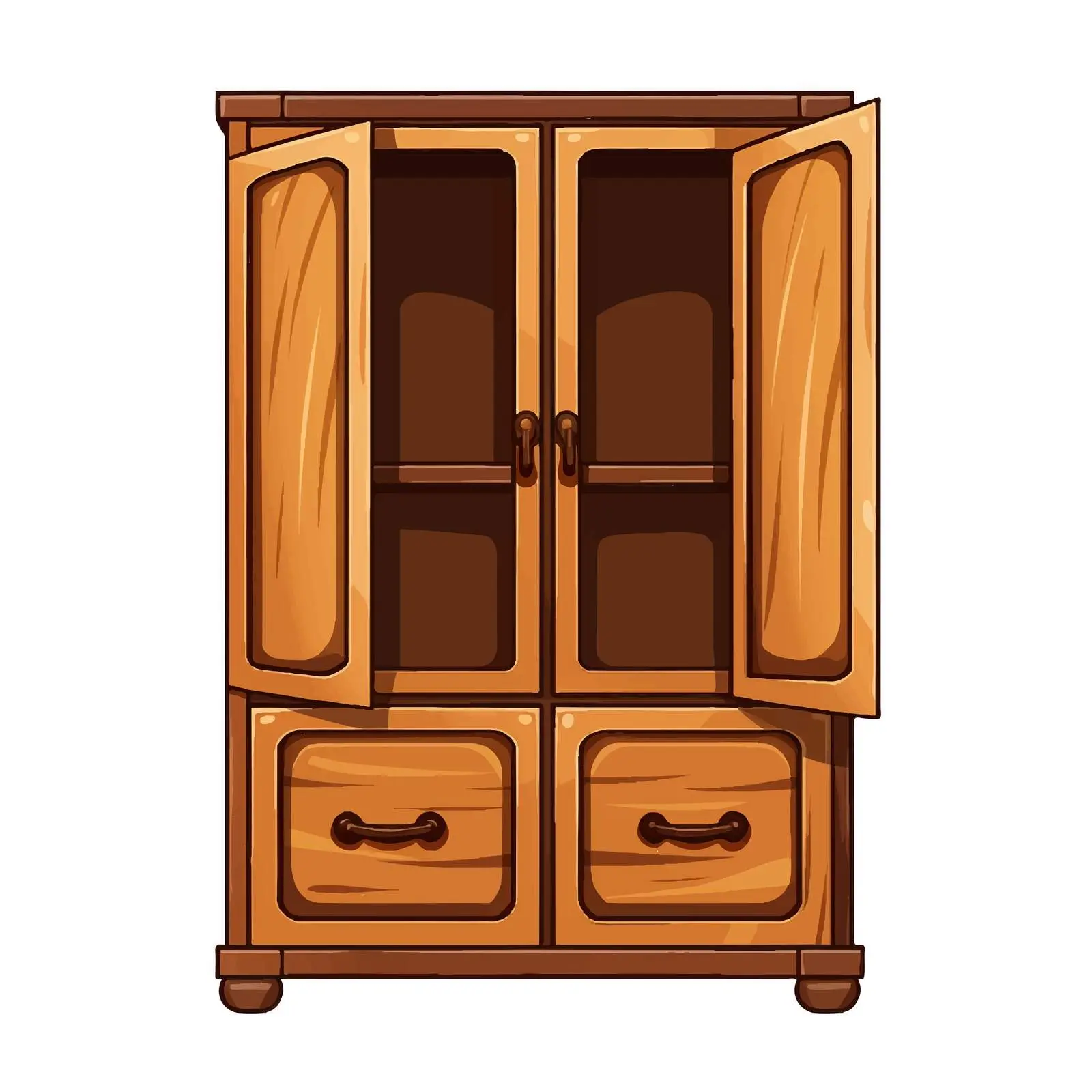 Cupboard Vector Illustration on White Background — free download from Dotvec