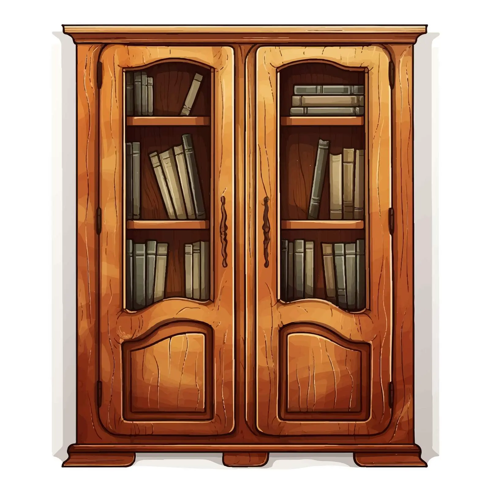 Isolated Vector Cupboard Illustration on White Background – free colorful cup image from Dotvec