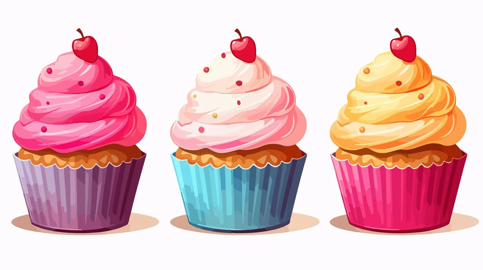 Cupcake Cartoon Vector Illustration — free download from Dotvec