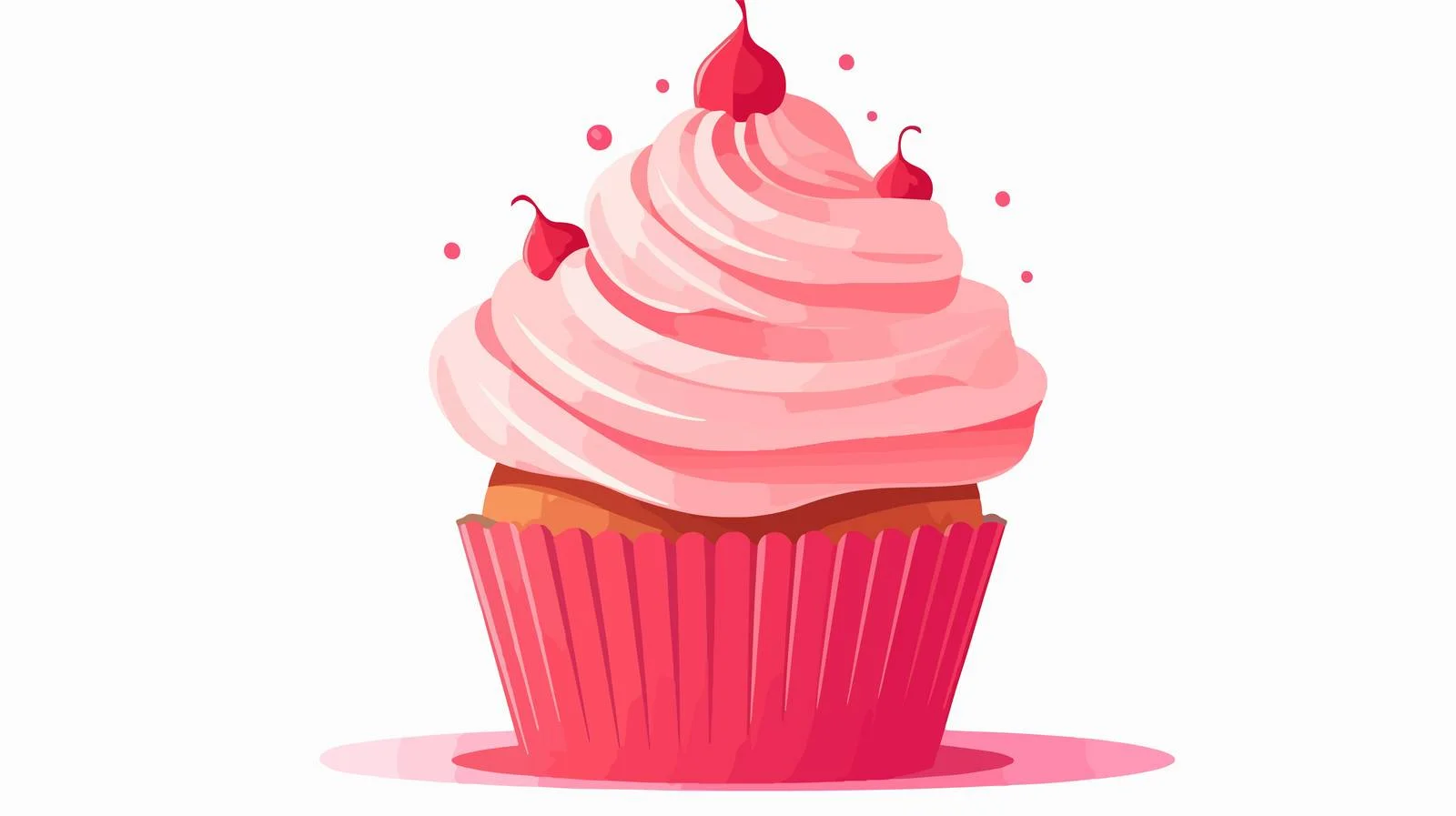 Flat Design Cupcake Illustration — free download from Dotvec