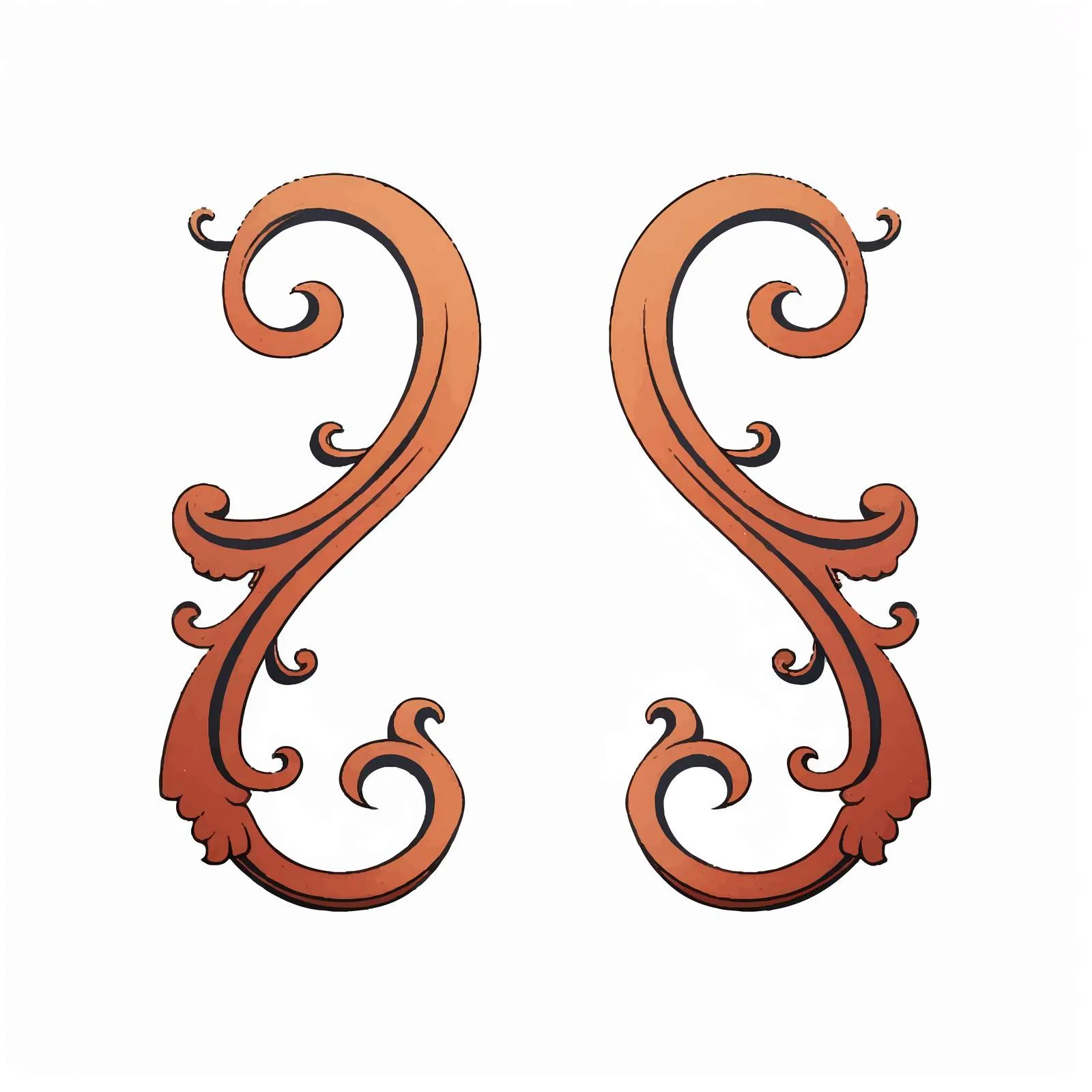 Vintage Double Thick Curly Brackets Design — free download from Dotvec