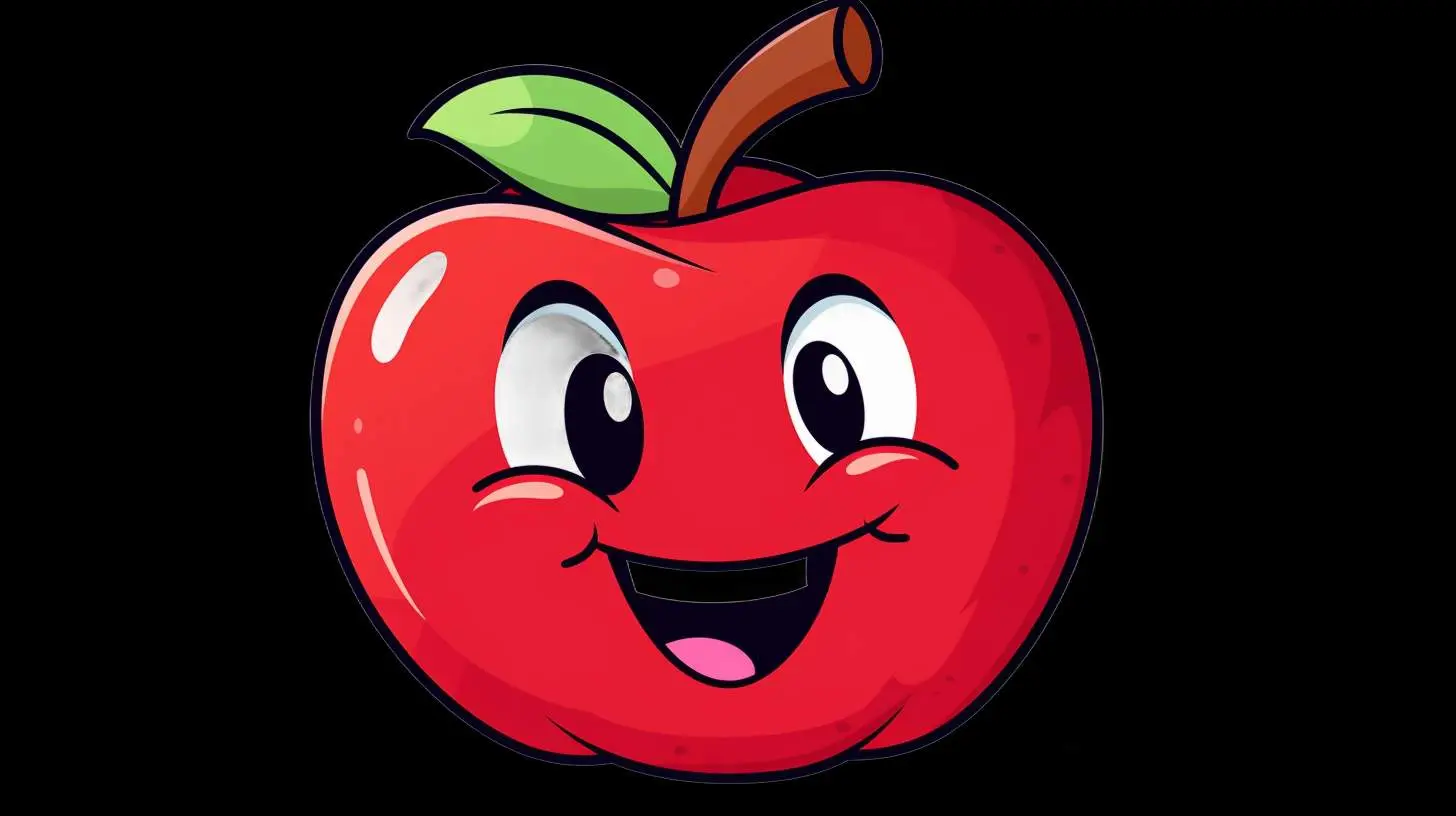 Playful Apple Biting Vector Illustration — free download from Dotvec