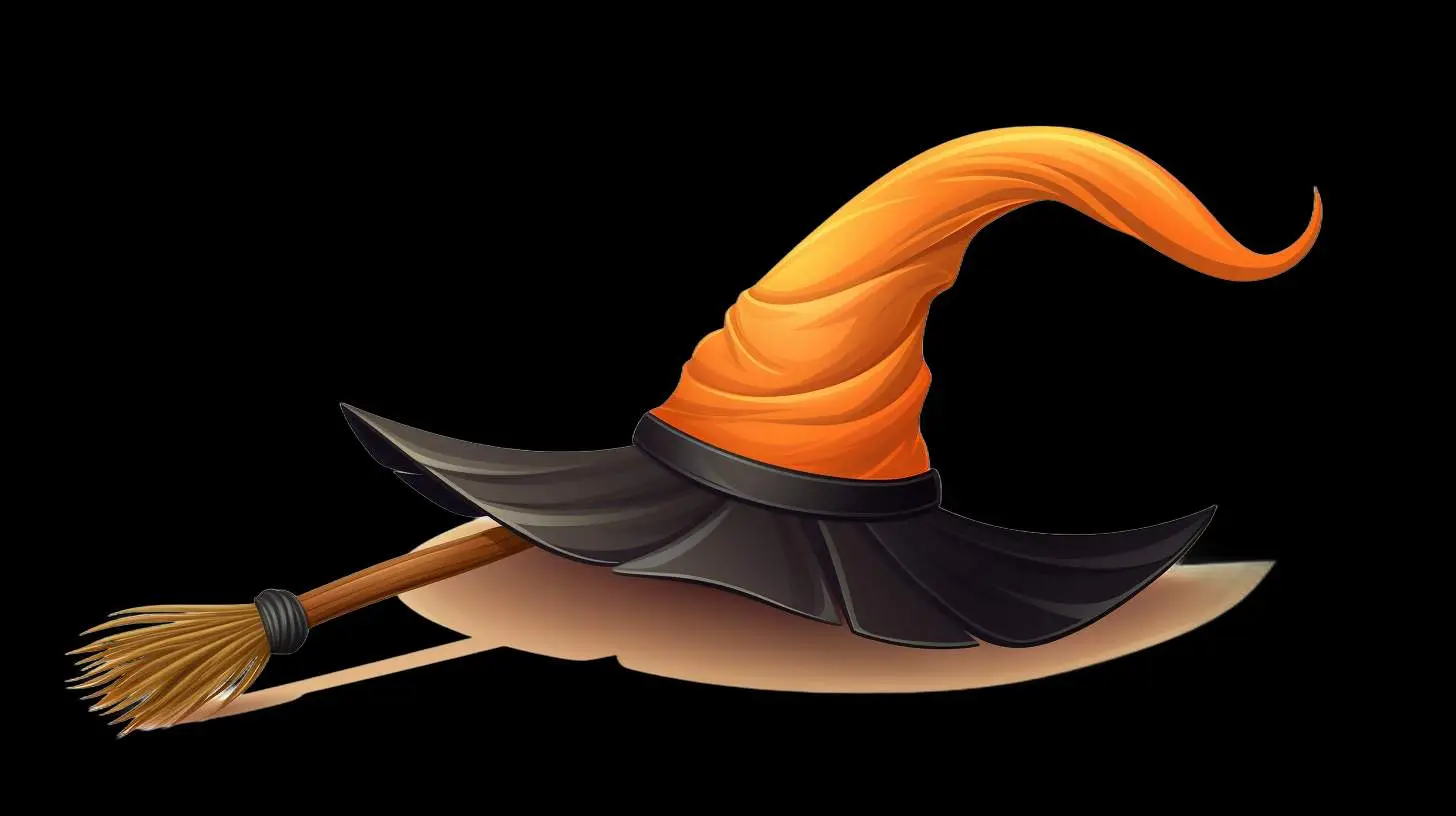 Playful Halloween Witch Broom Image — free download from Dotvec