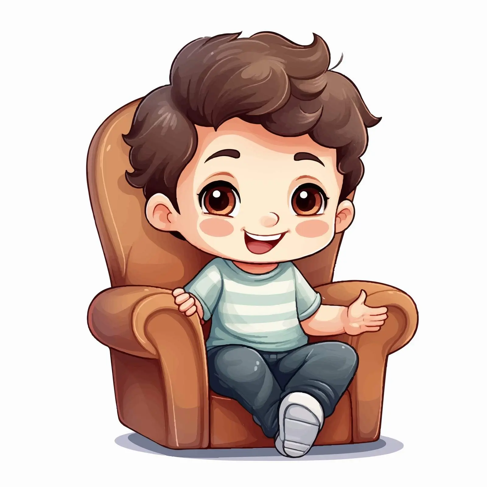 Cute Little Boy Cartoon Vector Illustration — free download from Dotvec