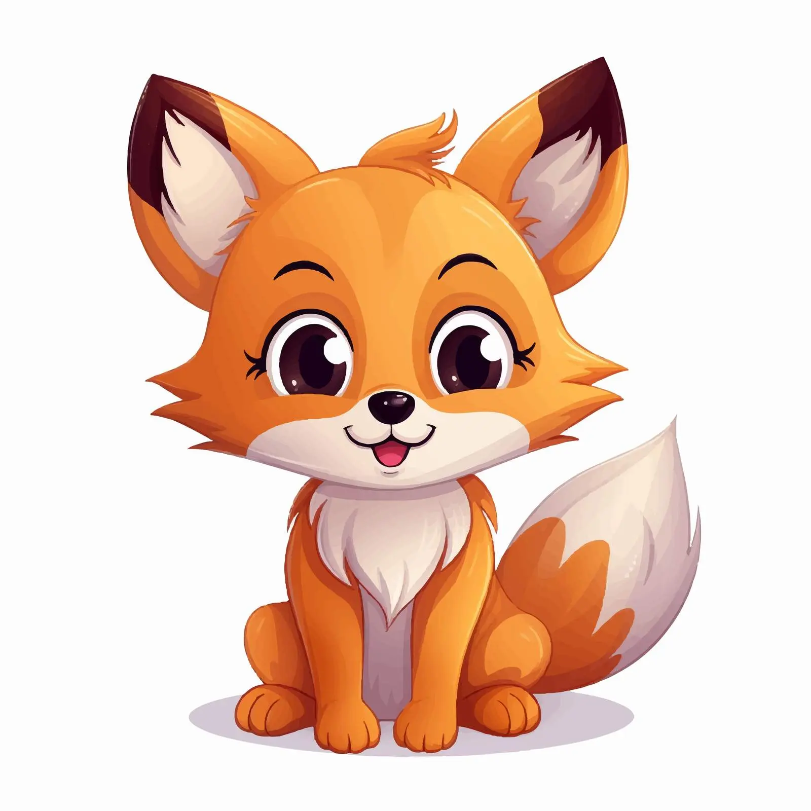 Cute Cartoon Fox Character Vector Illustration — free download from Dotvec