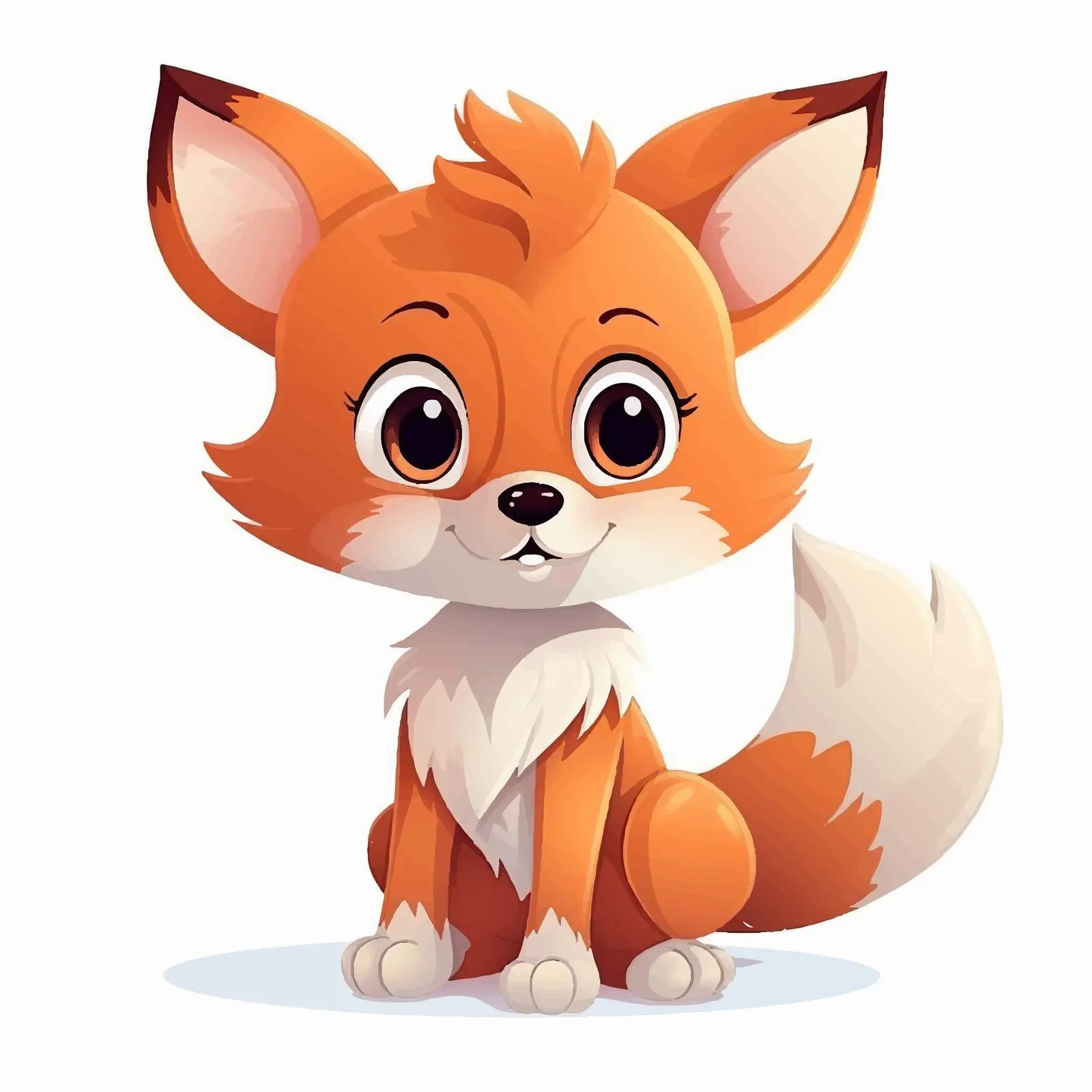 Cute Tender Fox Cartoon Vector Illustration — free download from Dotvec