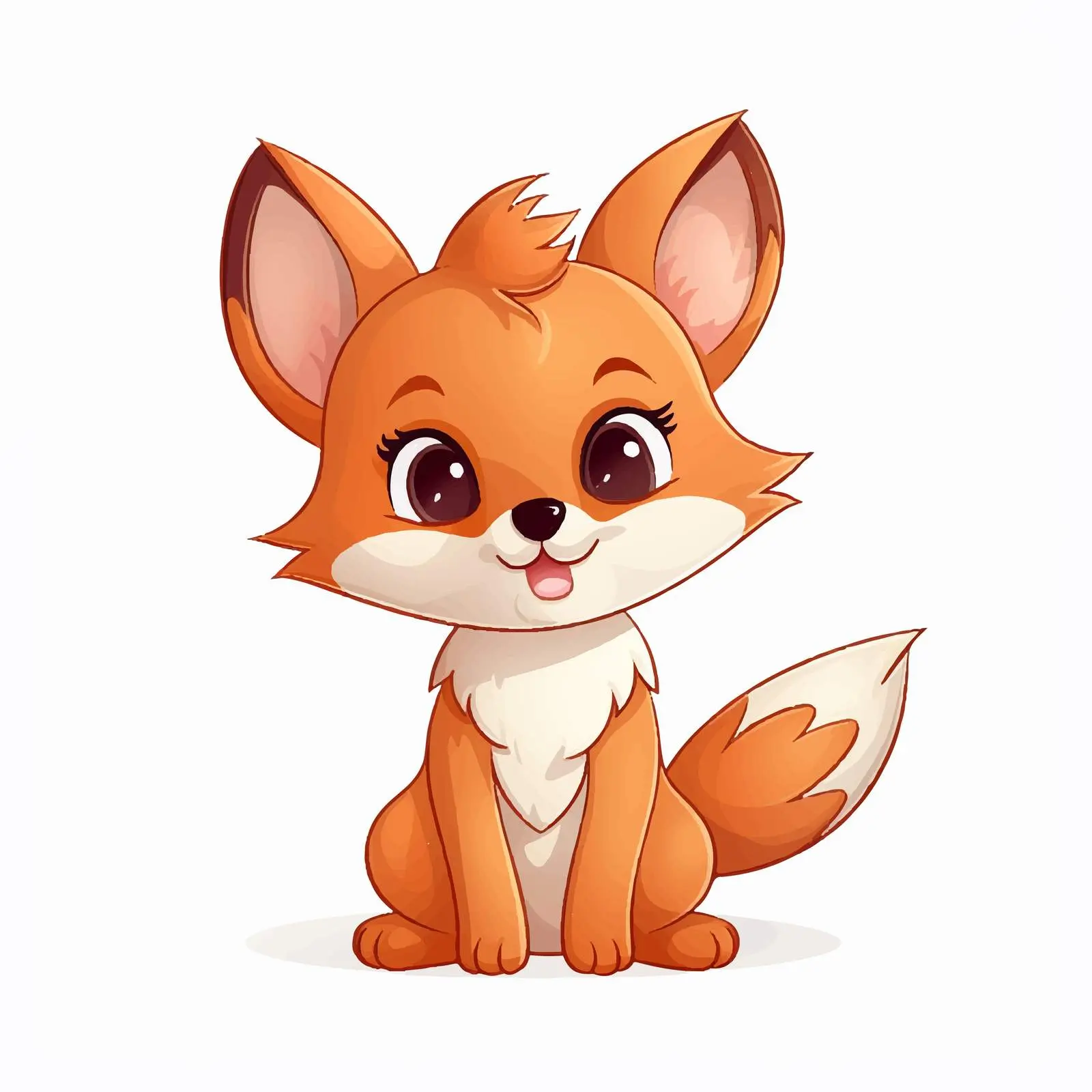 Cute Tender Fox Cartoon Vector Illustration — free download from Dotvec