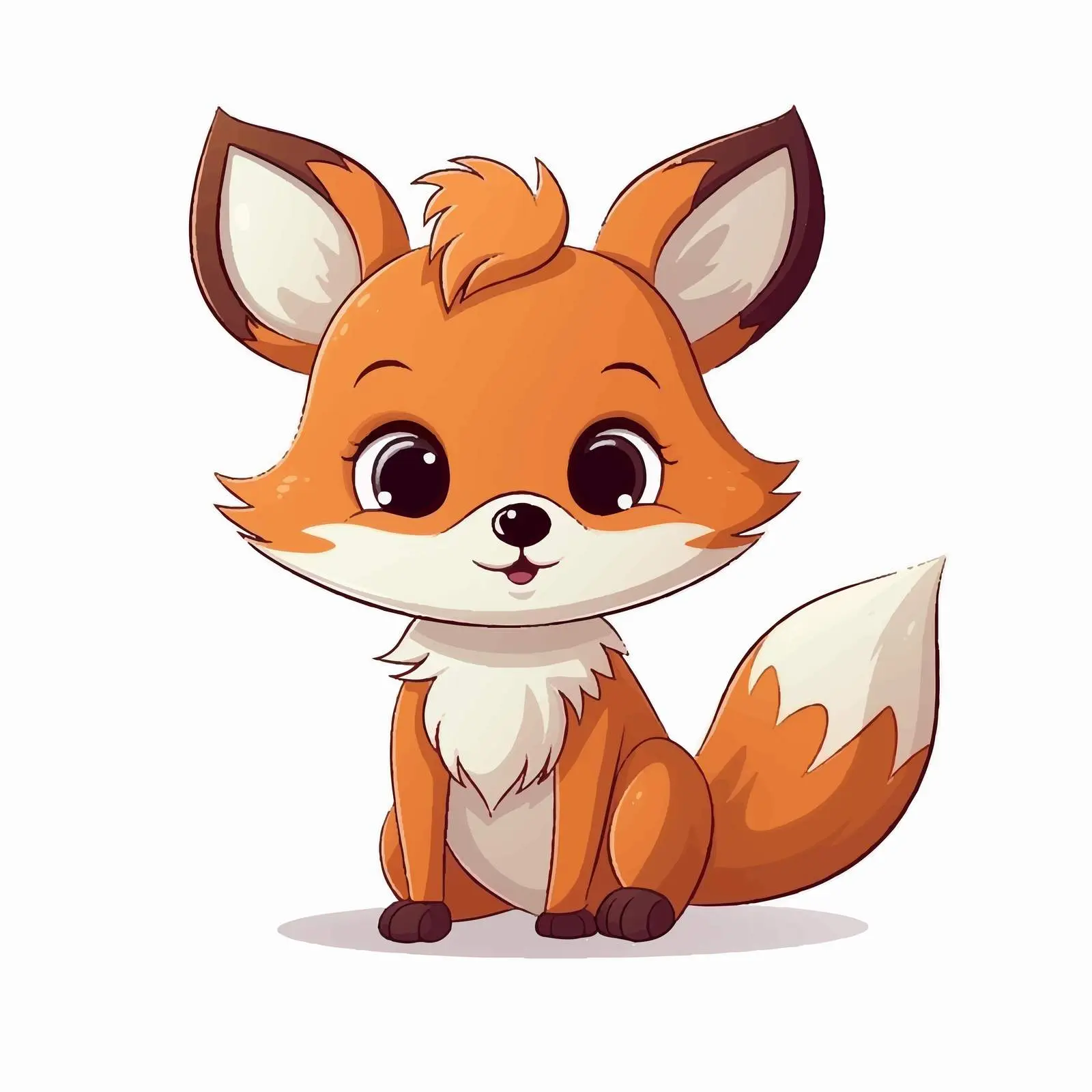 Cute Tender Fox Cartoon Vector Illustration — free download from Dotvec