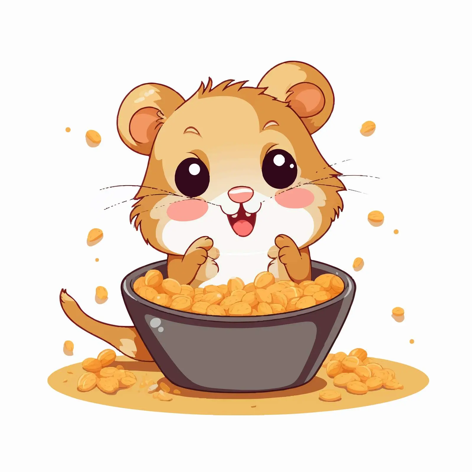 Cute Animal Example of English Preposition – free prepositions image from Dotvec