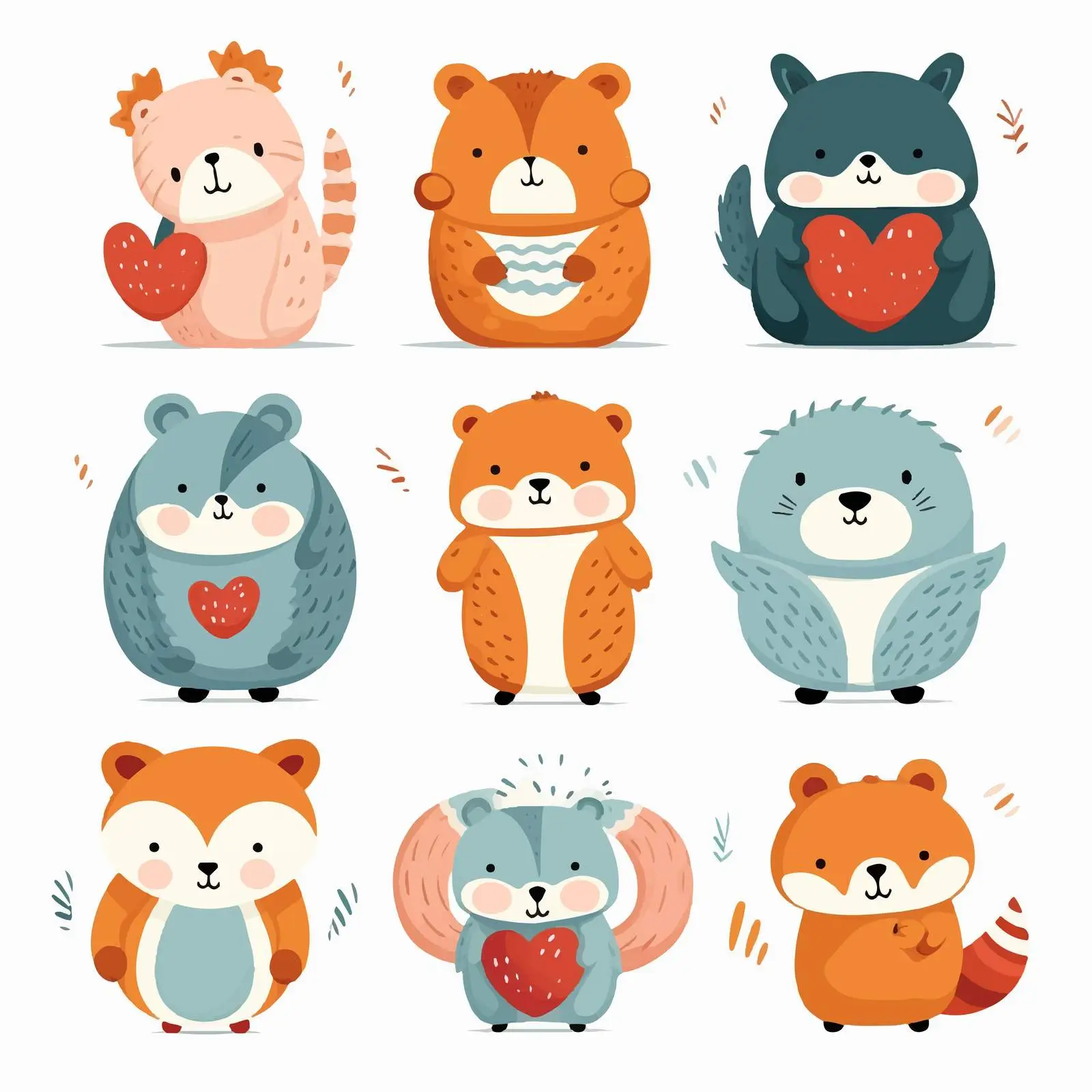 Cute Animal Hugs for Happy Hug Day — free download from Dotvec