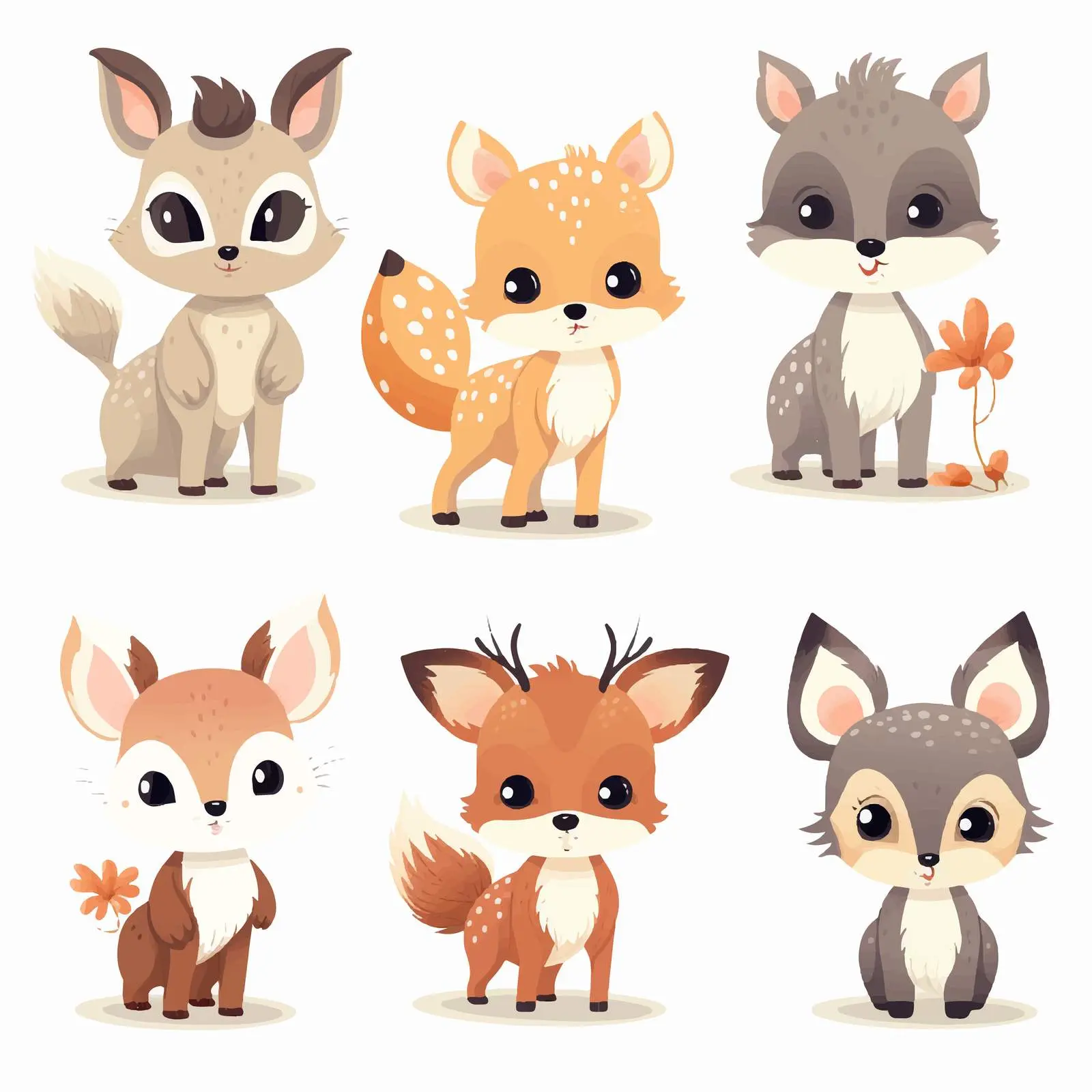 Adorable Baby Animals in Nature Vectors — free download from Dotvec