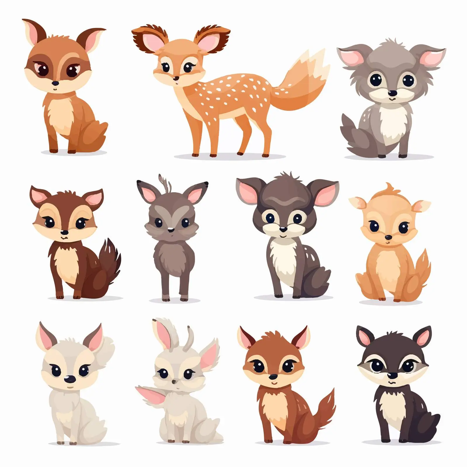 Adorable Baby Animals Vector Set — free download from Dotvec