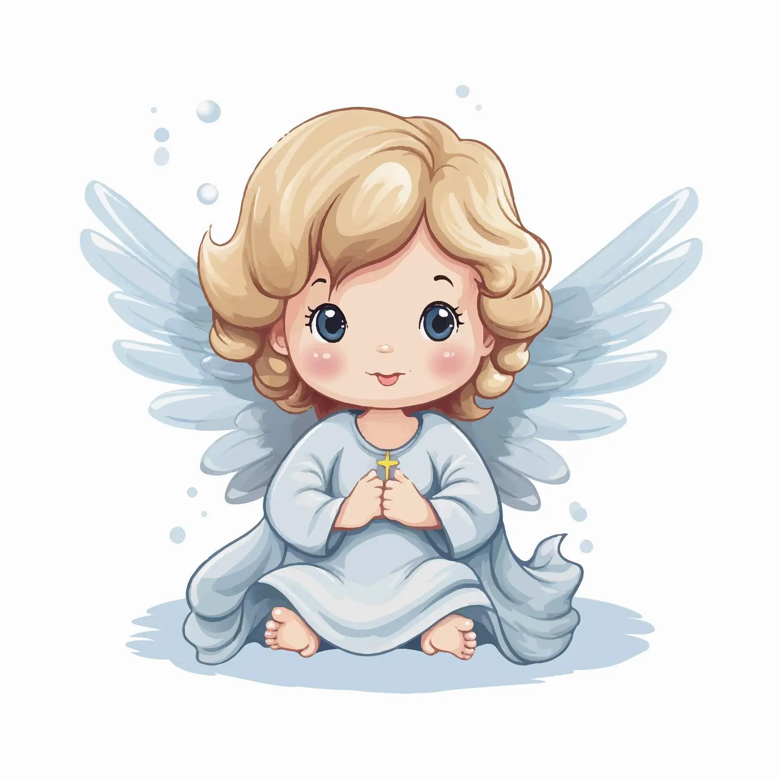 Cute Baby Angel Cartoon Vector Illustration — free download from Dotvec