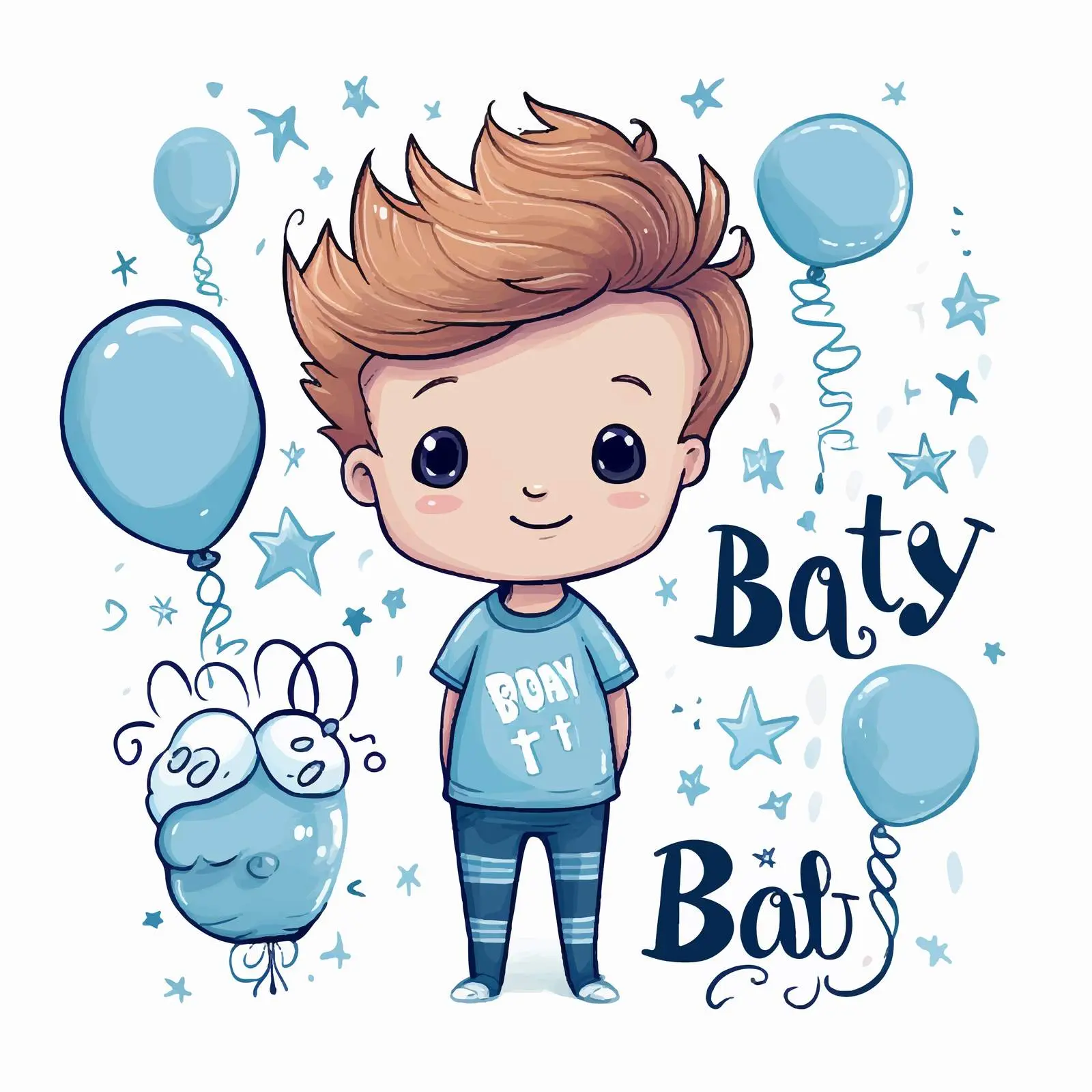 Handwritten It Is A Boy Birthday Card — free download from Dotvec