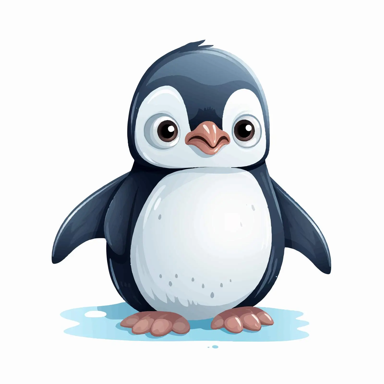 Cute Baby Penguin Vector Illustration — free download from Dotvec