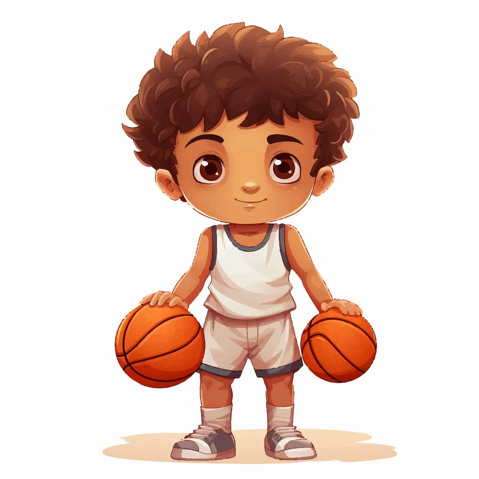 Cute Cartoon Basketball Player Character Illustration — free download from Dotvec