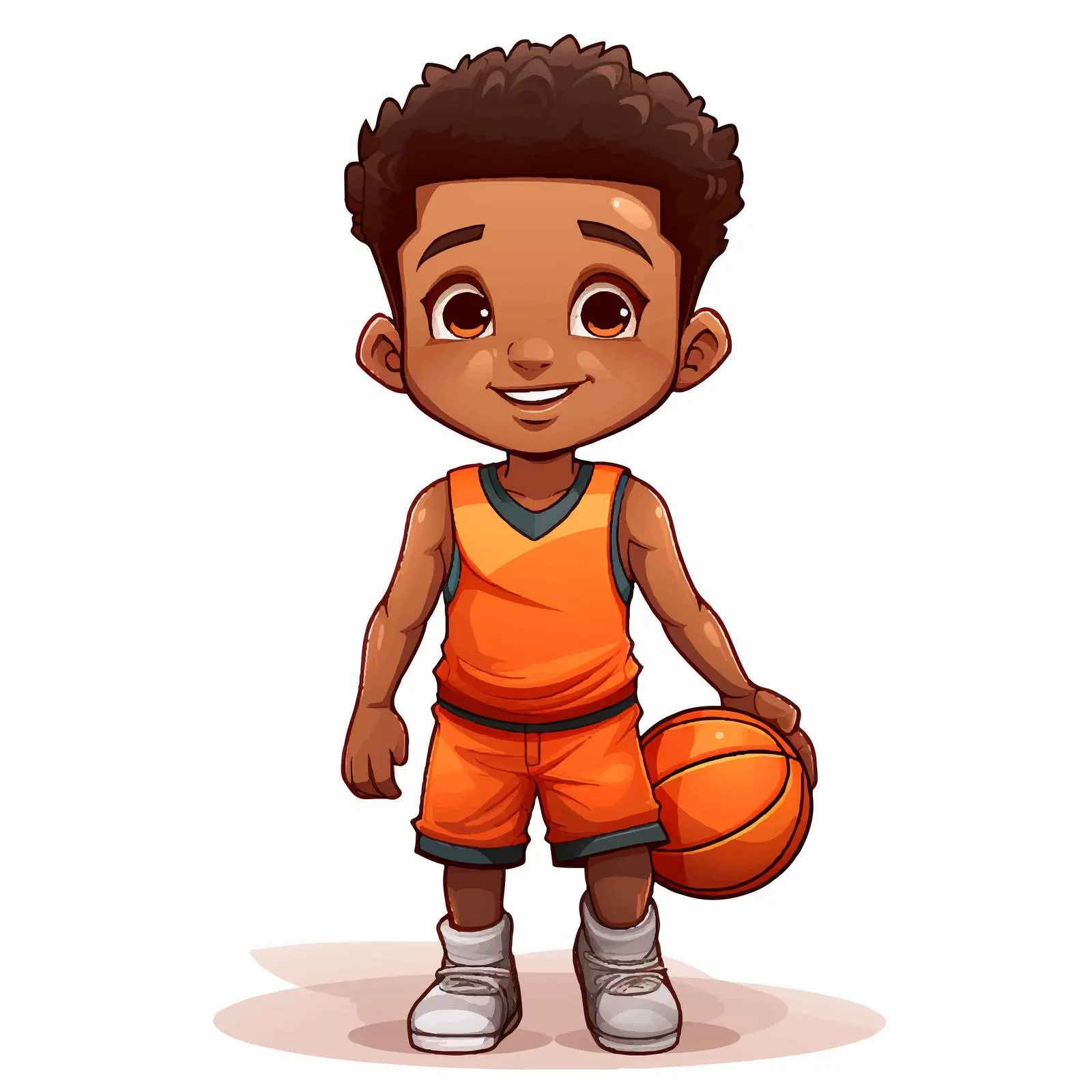 Cute Cartoon Basketball Player Character Illustration — free download from Dotvec