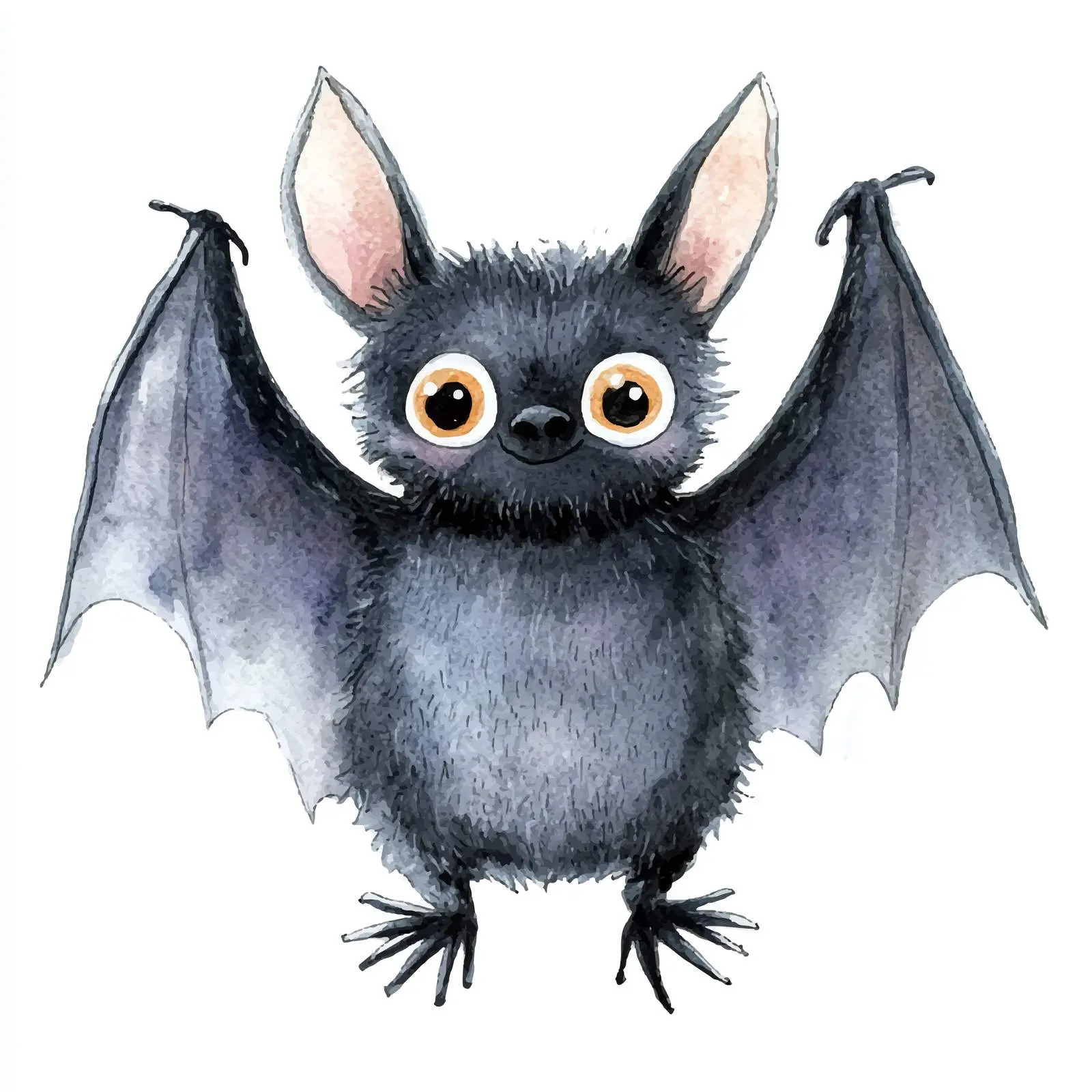 Cute Bat Watercolor Cartoon Illustration — free download from Dotvec