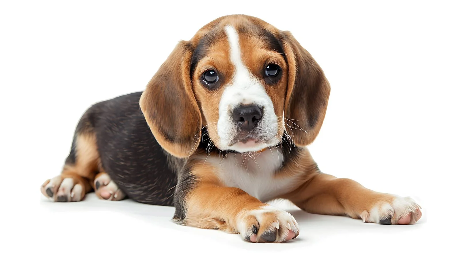 Adorable Beagle Puppy on White Background — free download from Dotvec