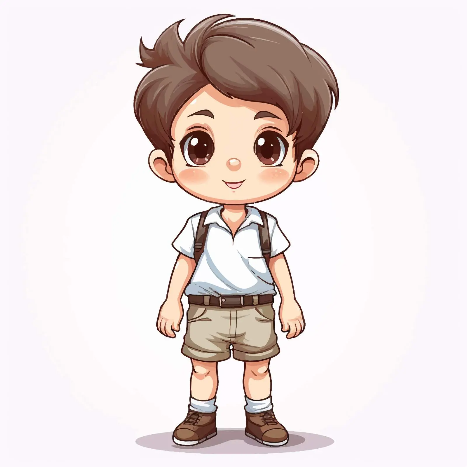 Hand Drawn Cute Boy Cartoon Character Vector — free download from Dotvec
