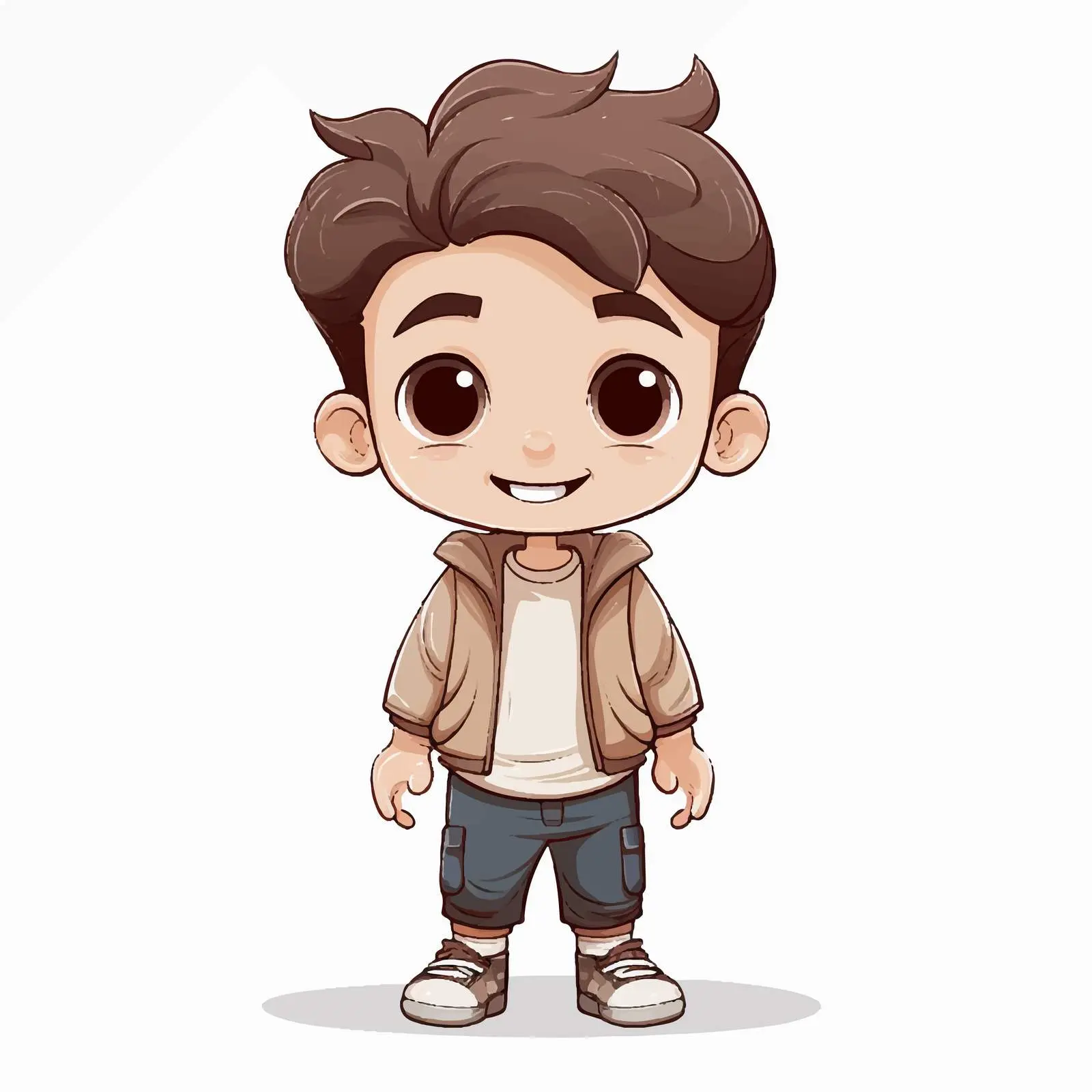 Cute Boy Cartoon Character Doodle Style Vector — free download from Dotvec