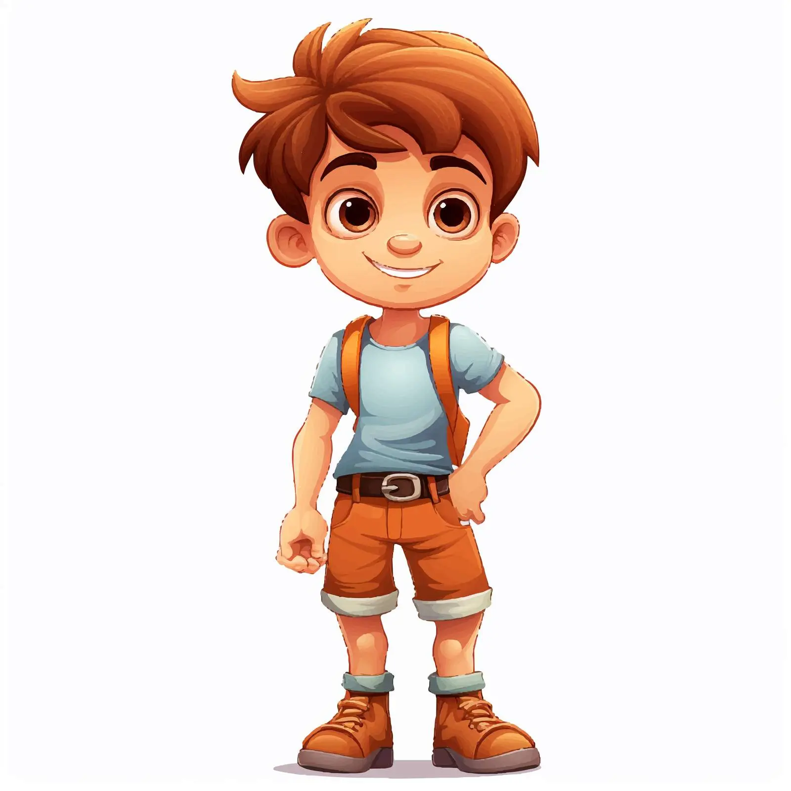 Cute Cartoon Boy Character Illustration on White Background — free download from Dotvec