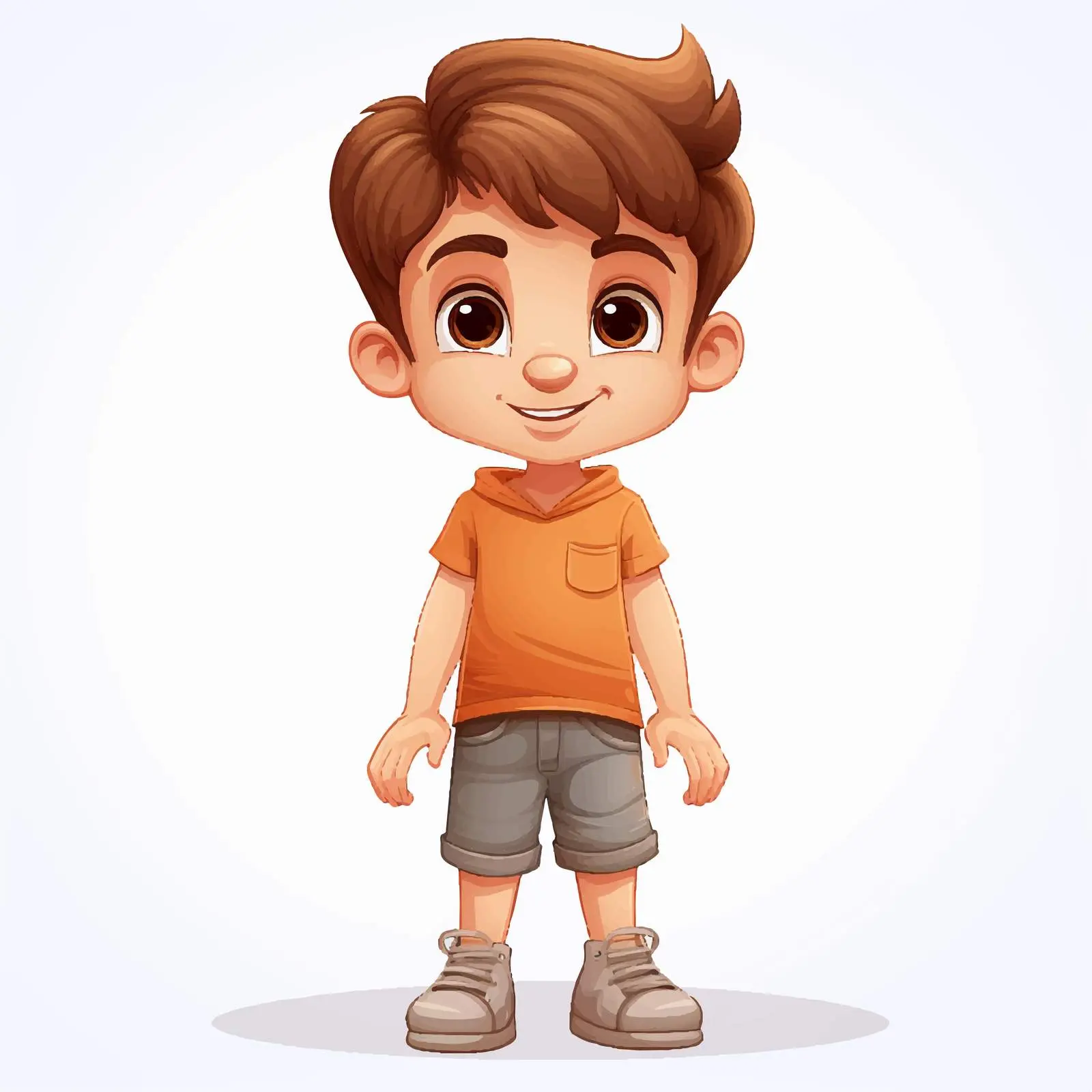 Cute Boy Cartoon Character Illustration — free download from Dotvec