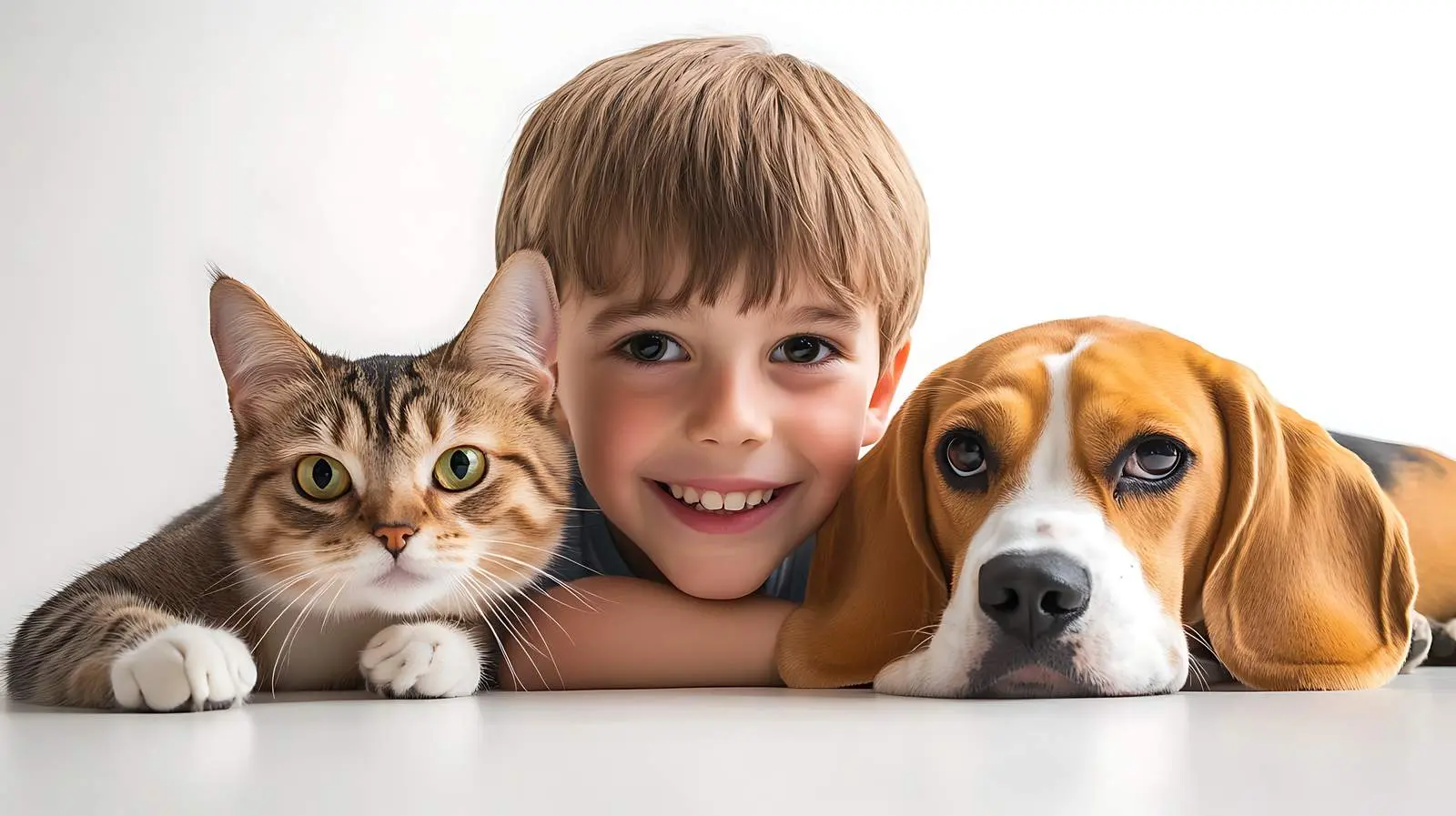 Scottish Fold Cat and Beagle Dog Together – free bond image from Dotvec