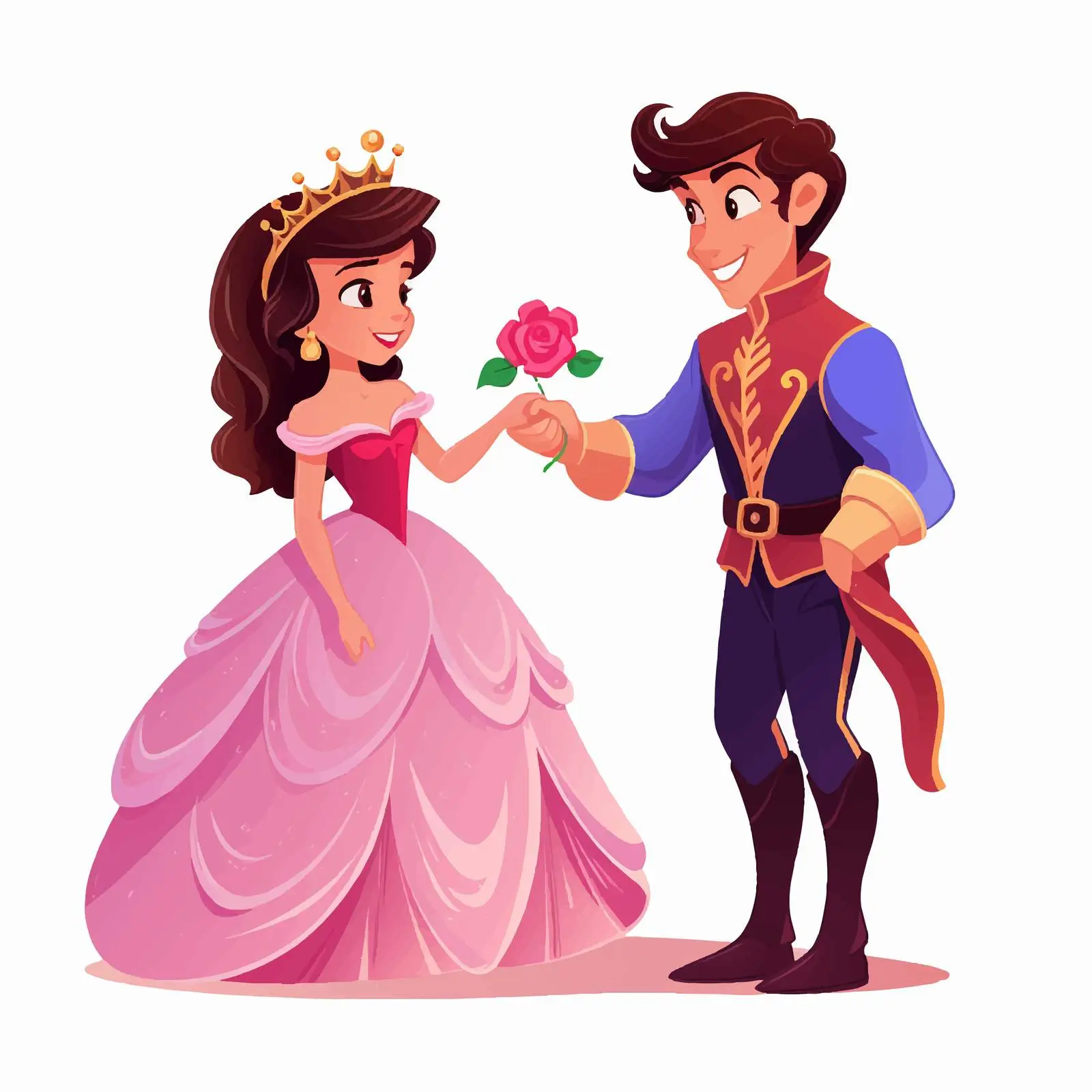 Cute Boy in Prince Costume with Rose — free download from Dotvec