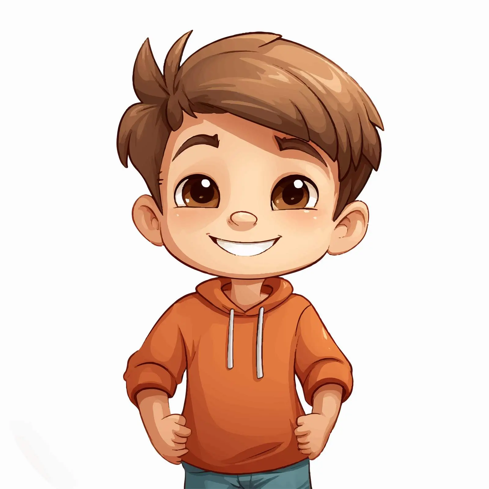 Cute Boy Smiling Illustration on White Background — free download from Dotvec