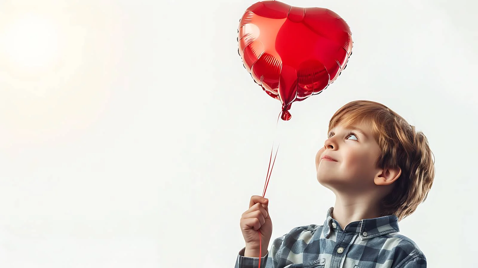 Adorable Boy with Heart Balloon — free download from Dotvec