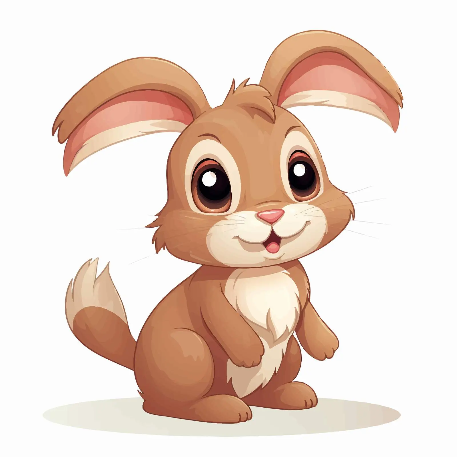 Cute Brown Rabbit Cartoon Character Vector Illustration — free download from Dotvec