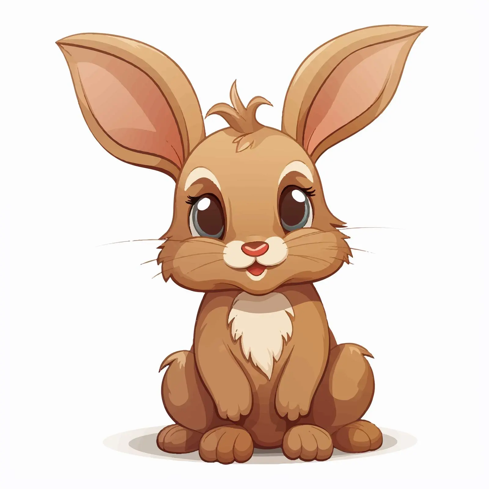 Cute Brown Rabbit Cartoon Character Vector Illustration — free download from Dotvec
