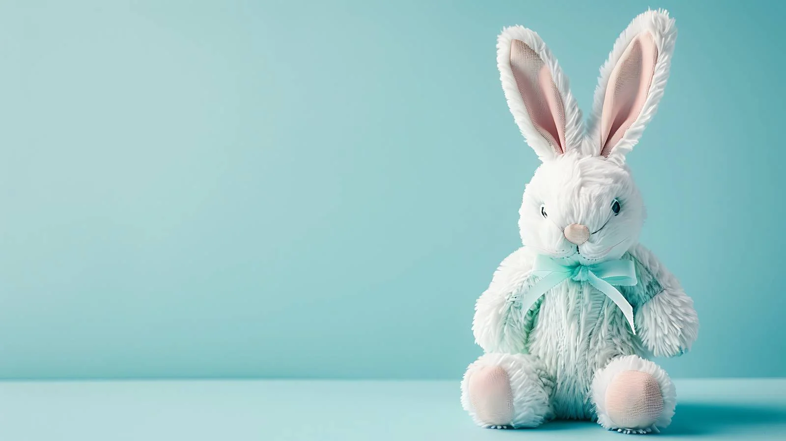 Easter Bunny Doll on Blue Background — free download from Dotvec