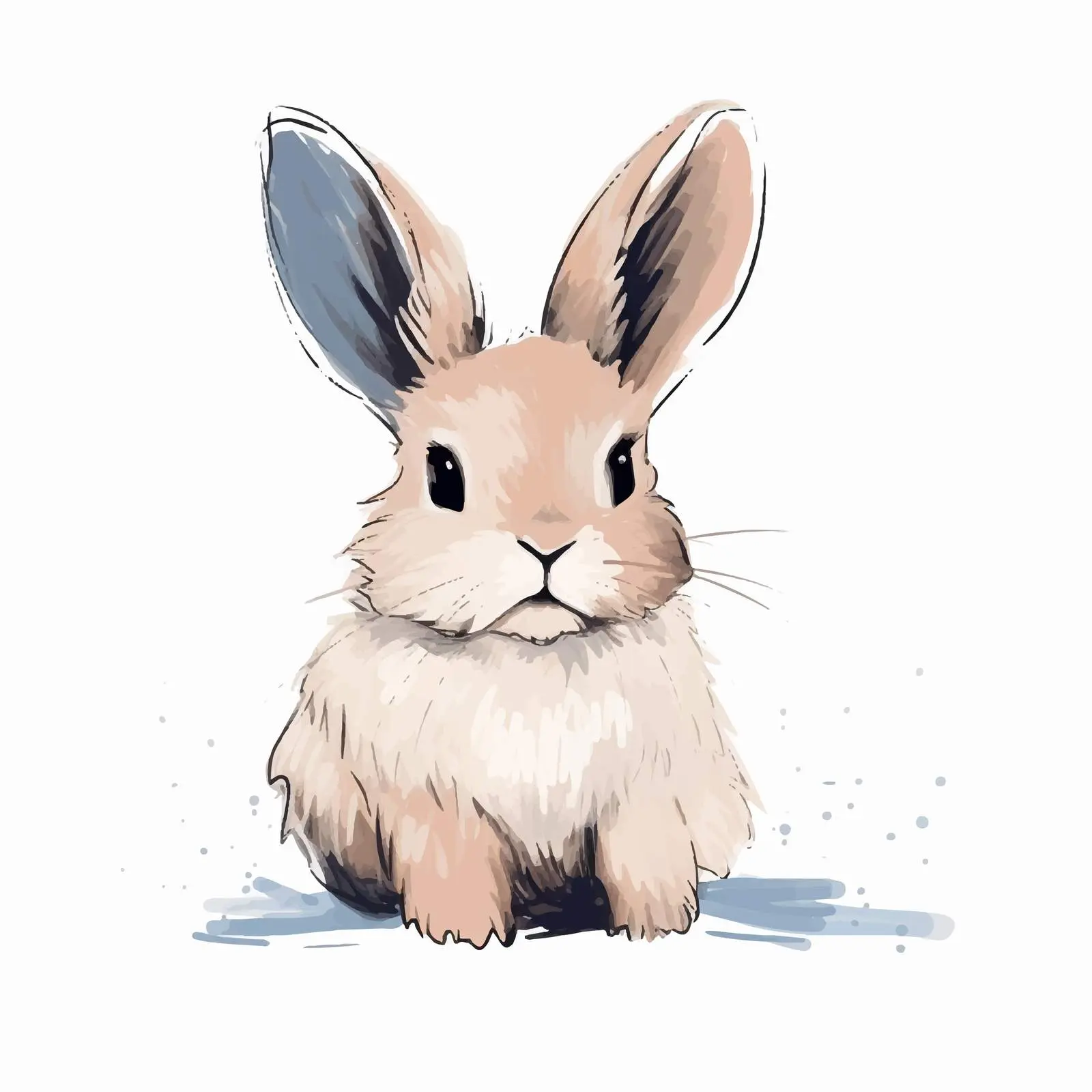 Cute Bunny One Line Drawing Vector Art — free download from Dotvec