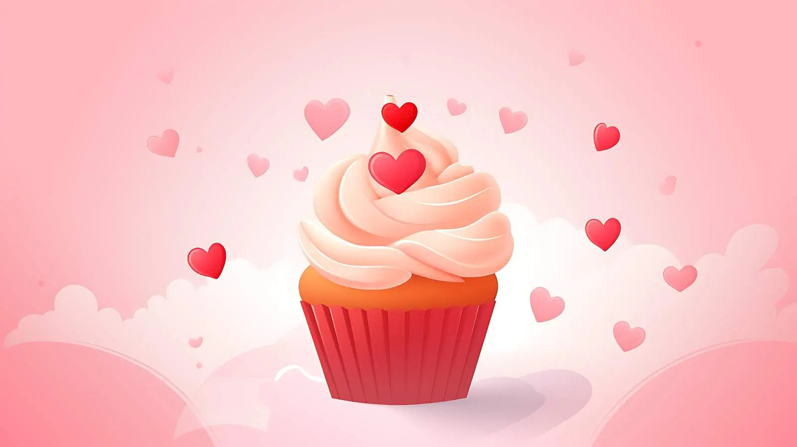 Sweet Cupcake Greeting Card — free download from Dotvec