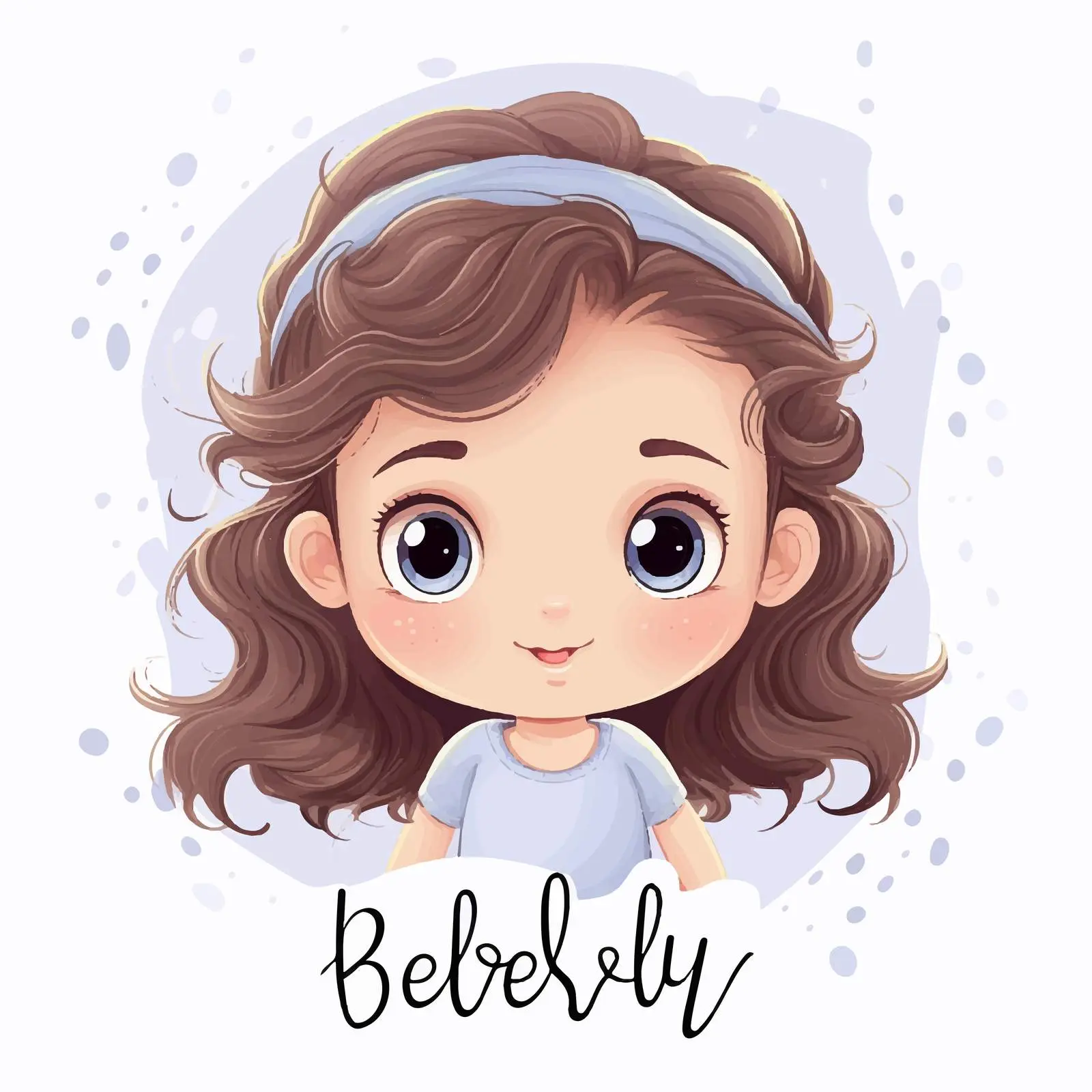 Doodle Style Hello Baby Card with Girl — free download from Dotvec