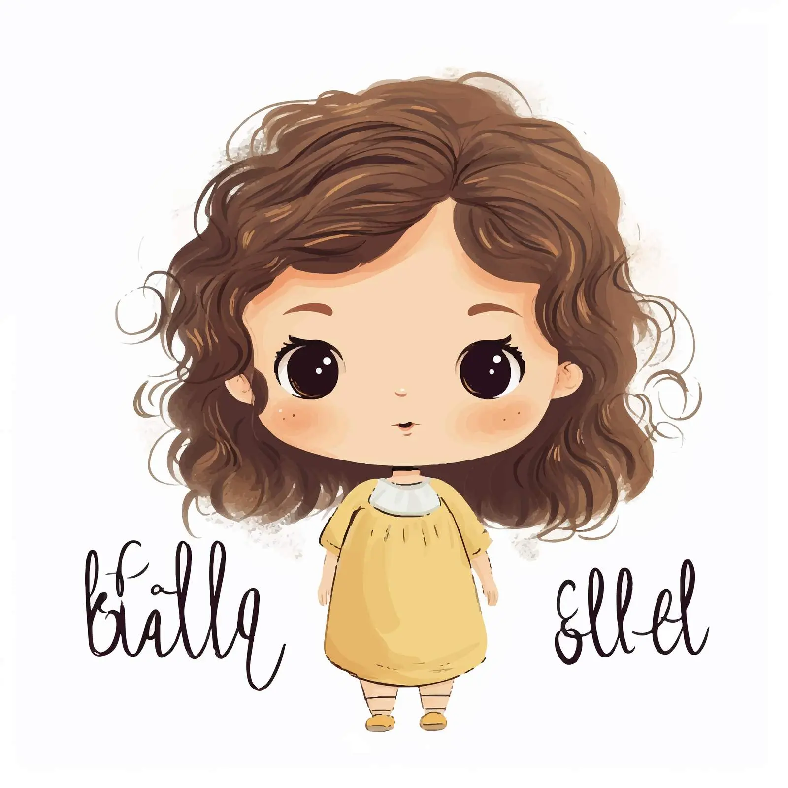 Cute Doodle Style Hello Baby Card — free download from Dotvec