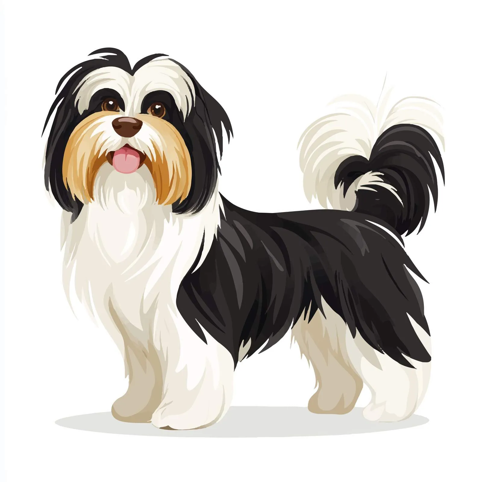 Cute Cartoon Bobtail Dog Grooming Vector — free download from Dotvec