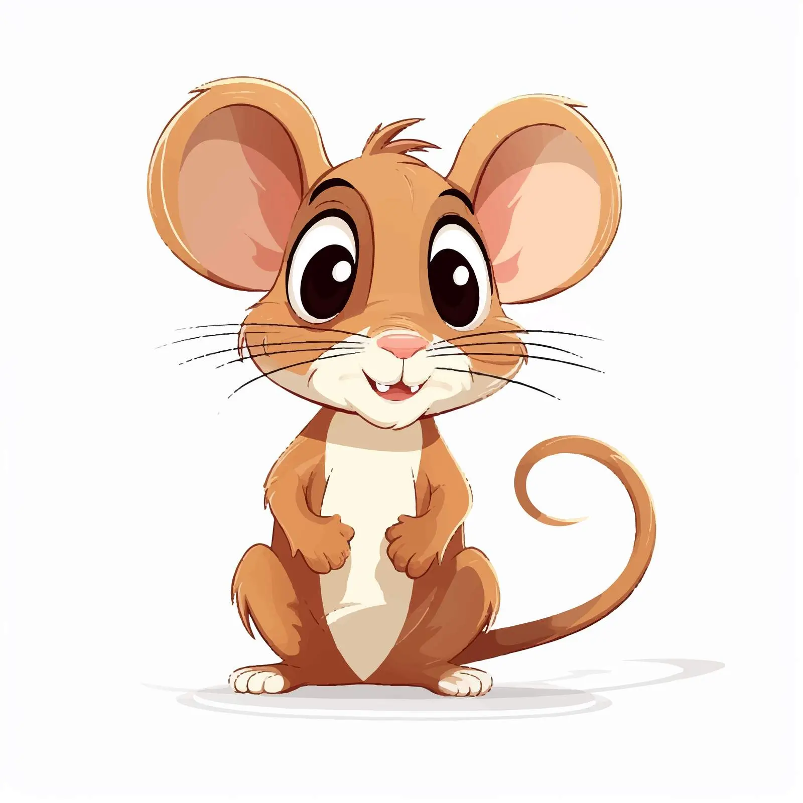 Cute Cartoon Rat Posing Illustration — free download from Dotvec