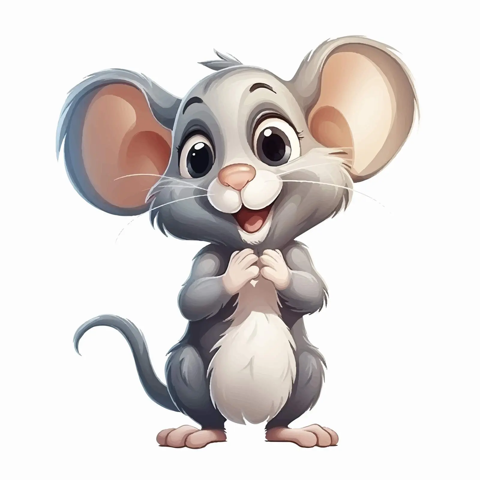 Cute Cartoon Rat Posing Clip Art Set – free unique illustrations image from Dotvec