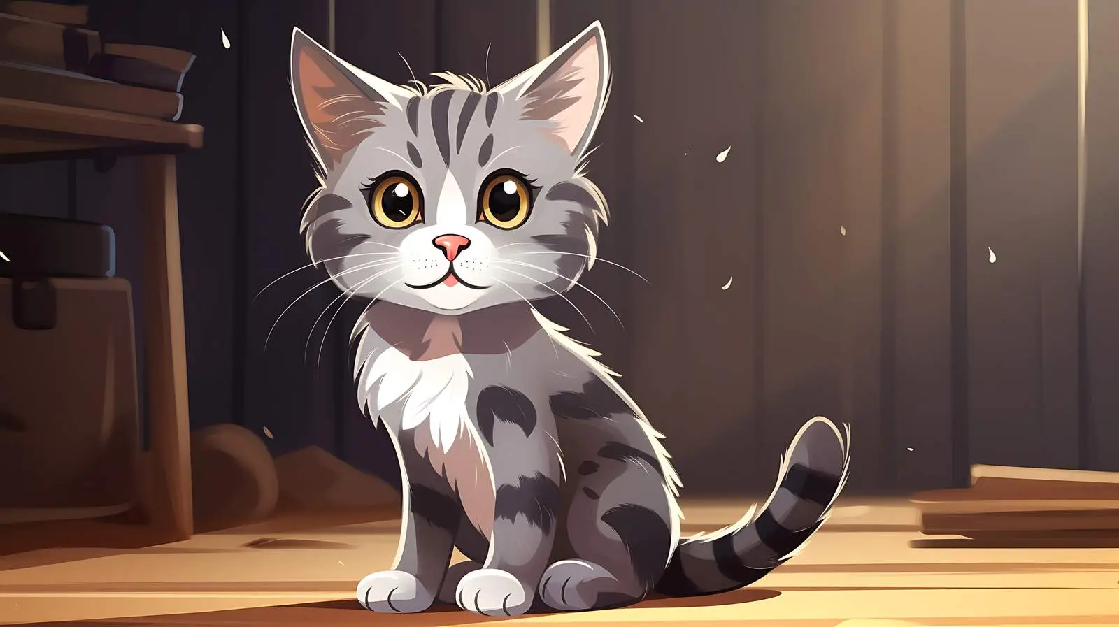 Gray Striped Cat Animal Isolated Image — free download from Dotvec