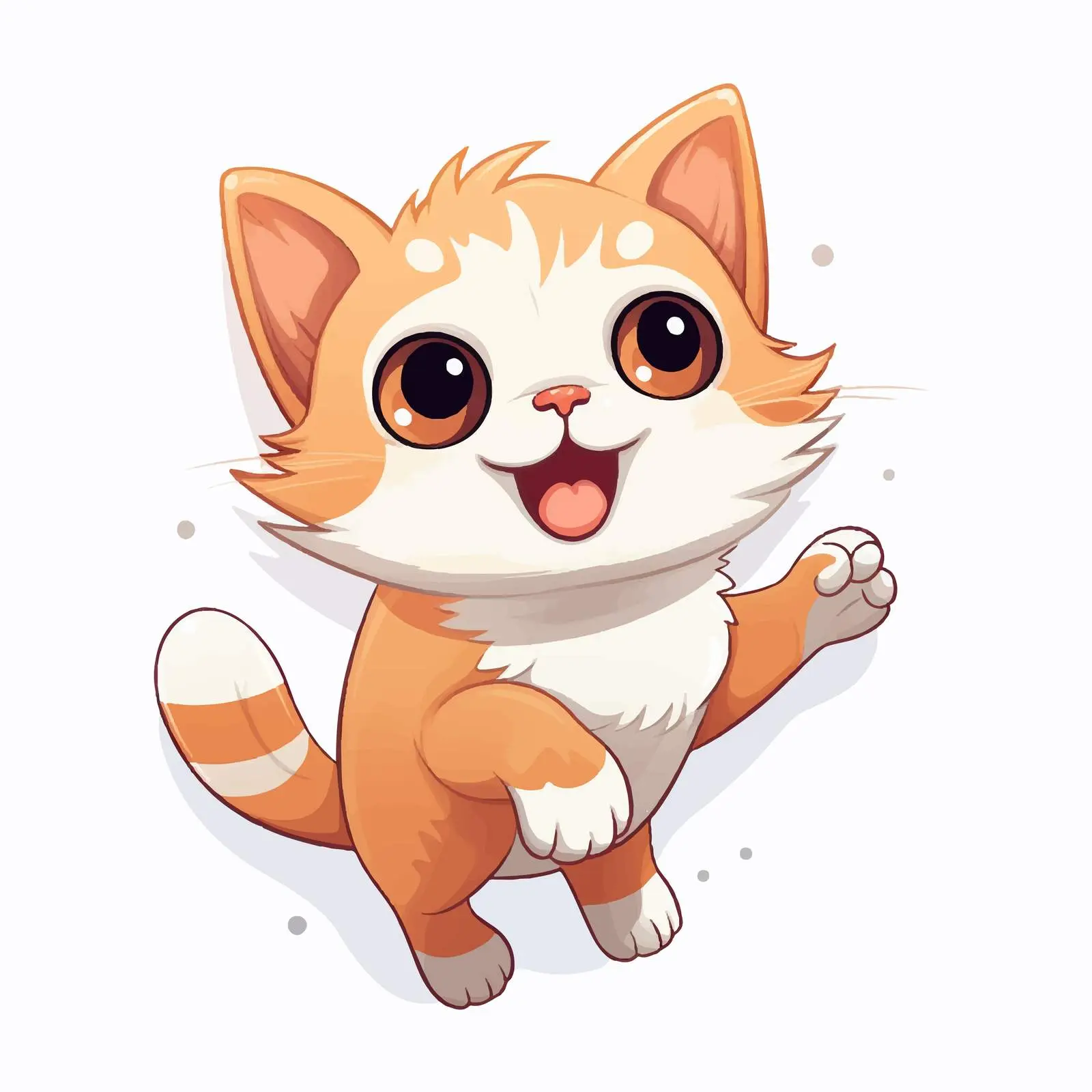 Cute Cat Jumping Vector Illustration — free download from Dotvec